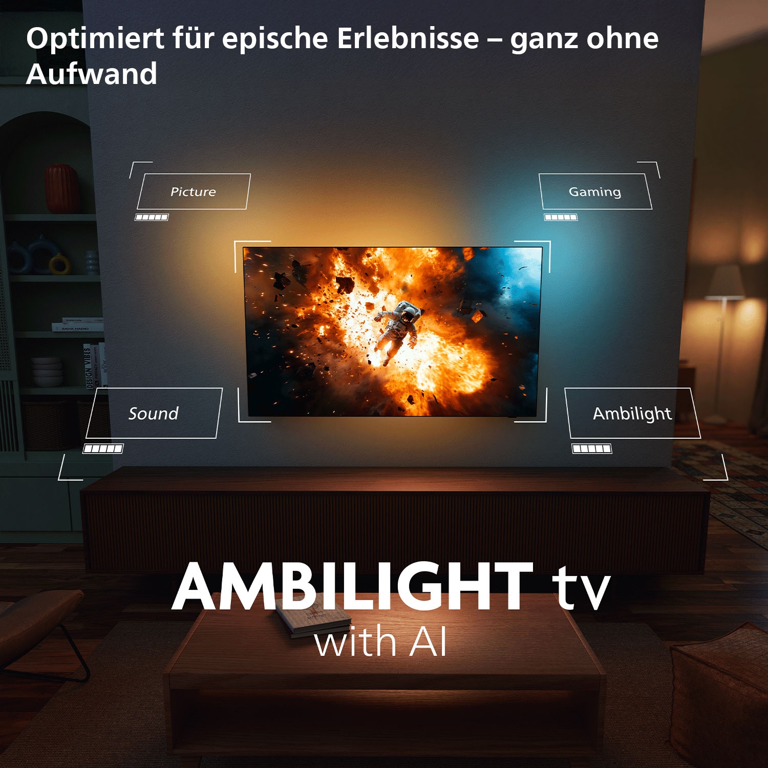 Philips LED-Fernseher »65PUS8001/12« 164 cm/65 ″ Smart-TV