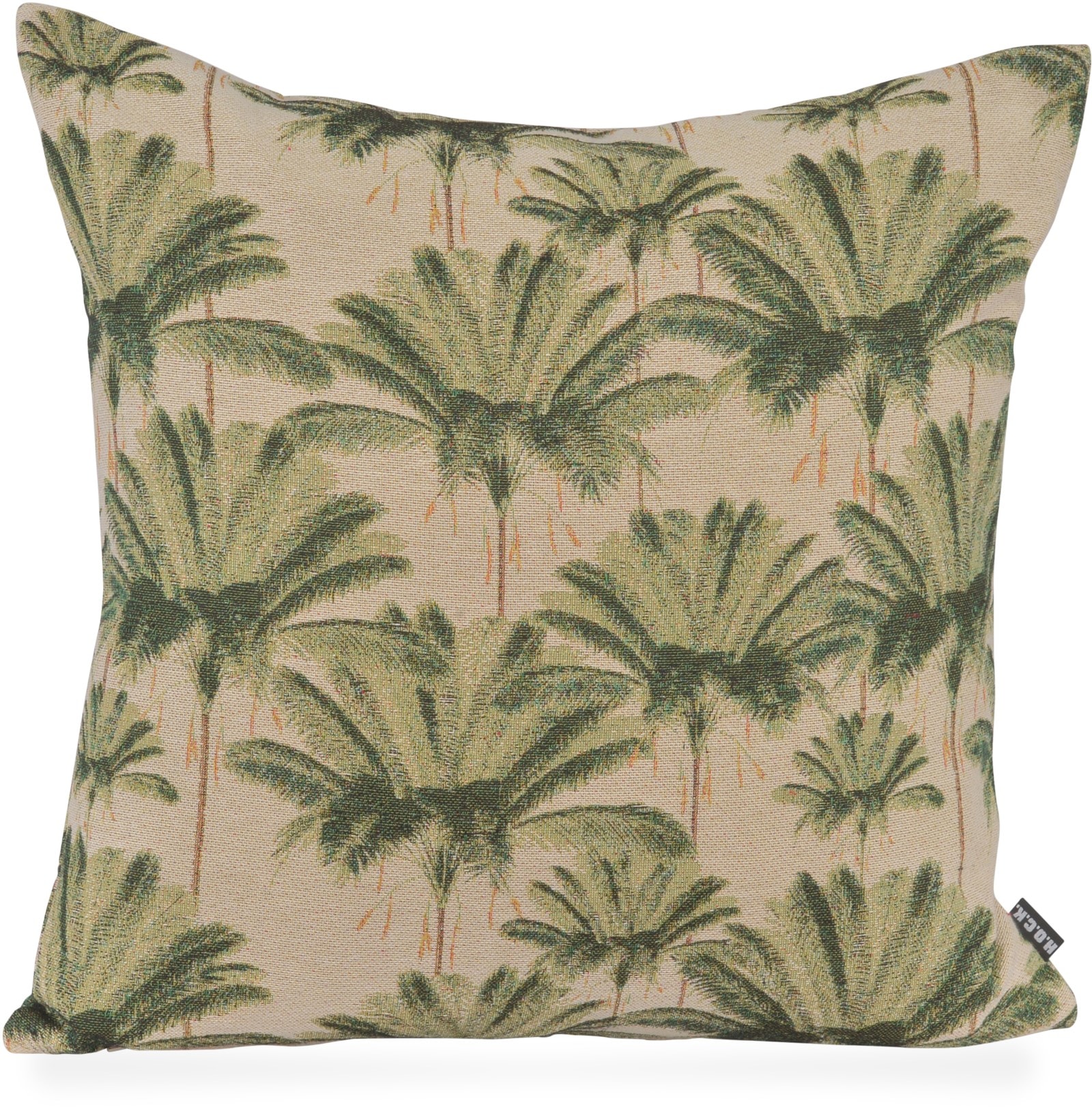 H.O.C.K. Dekokissen »Palm Tree«, Sofakissen inkl. Füllung, 50x30cm, Dekokissen Palmen, Palmekissen grün