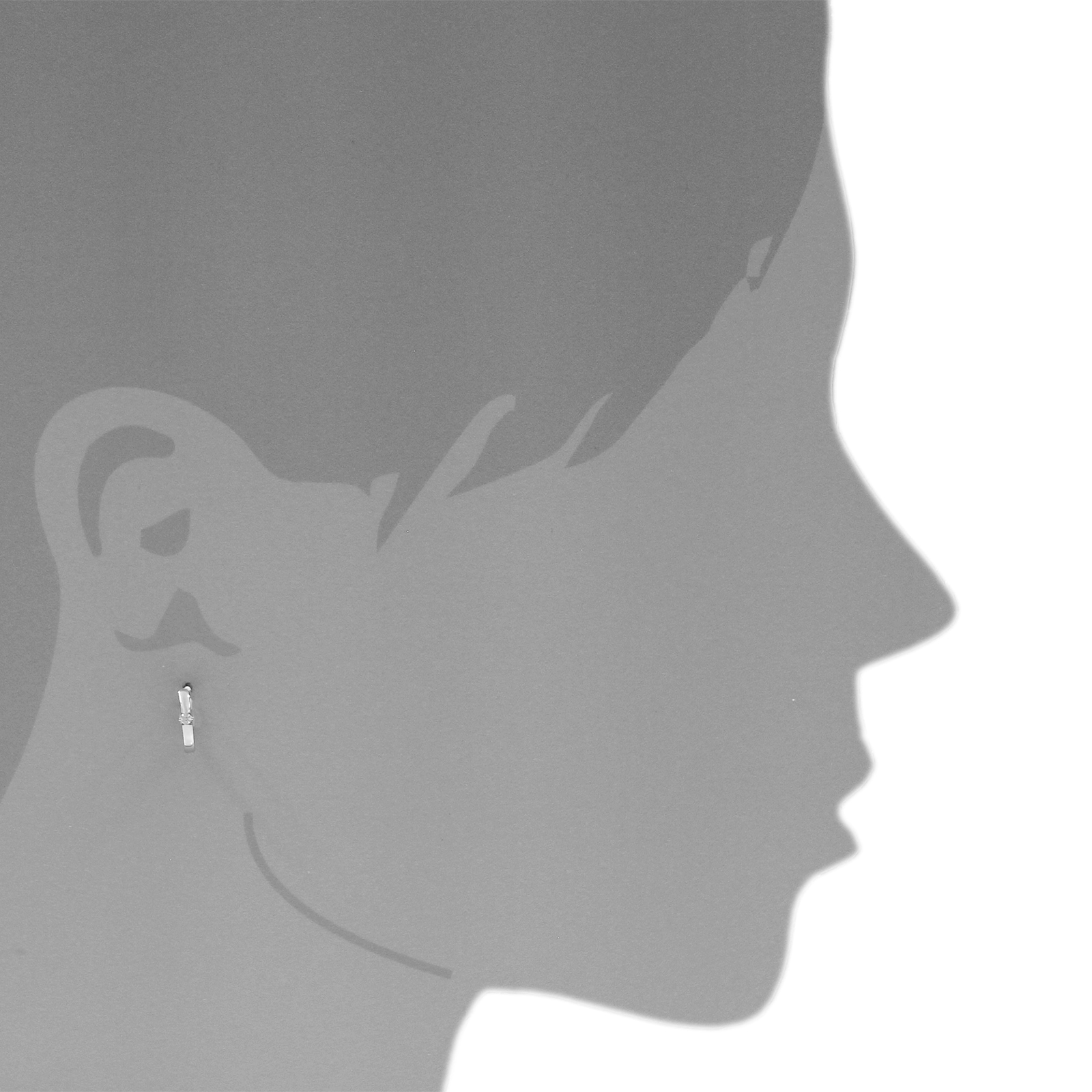 OSTSEE-SCHMUCK Klappcreolen »- Lou - Silber 925/000 - Zirkonia«