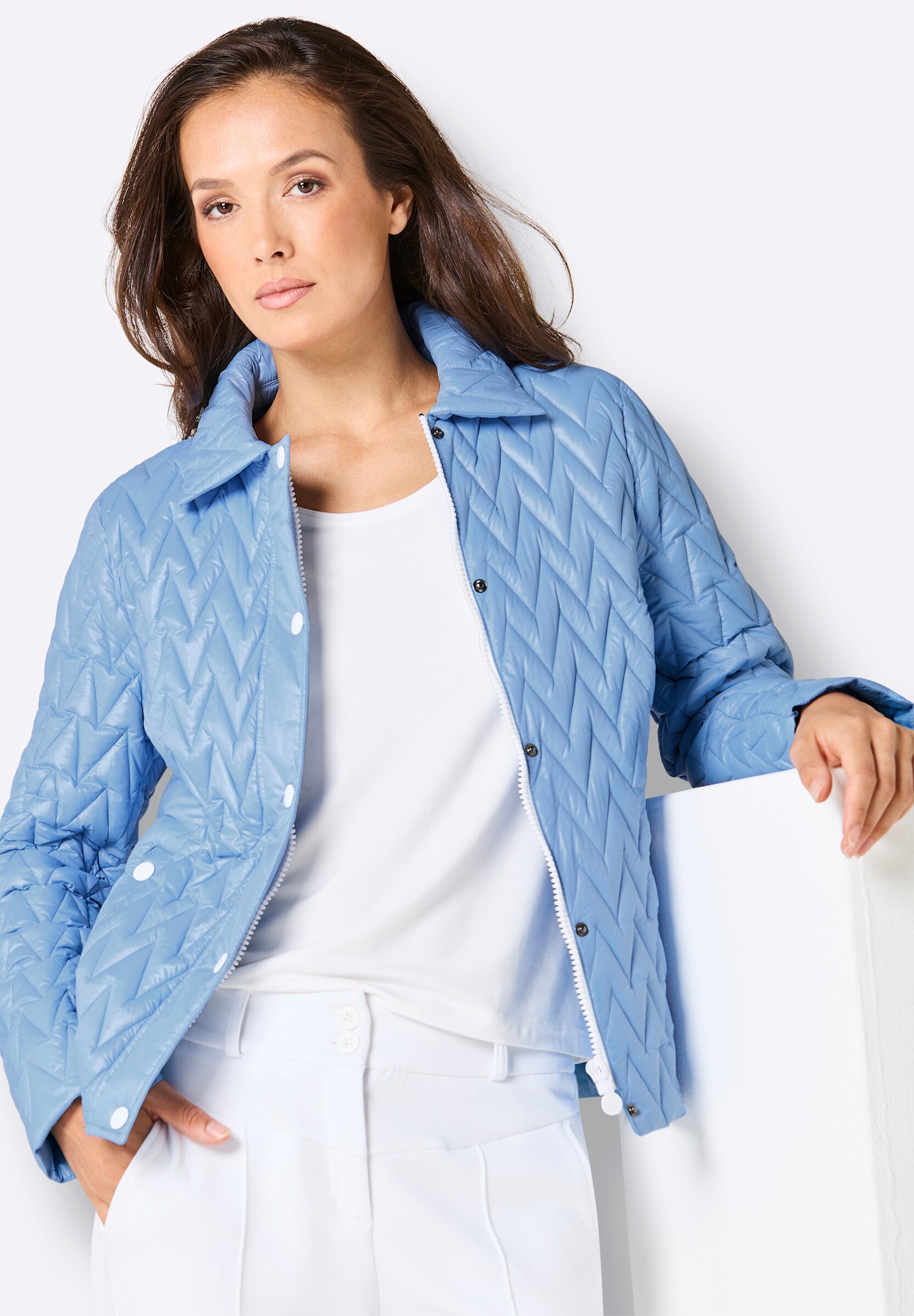 creation L Daunenjacke »Daunen-Steppjacke Leichtdaunenjacke mit schmückenden Accessoires« keine Angabe