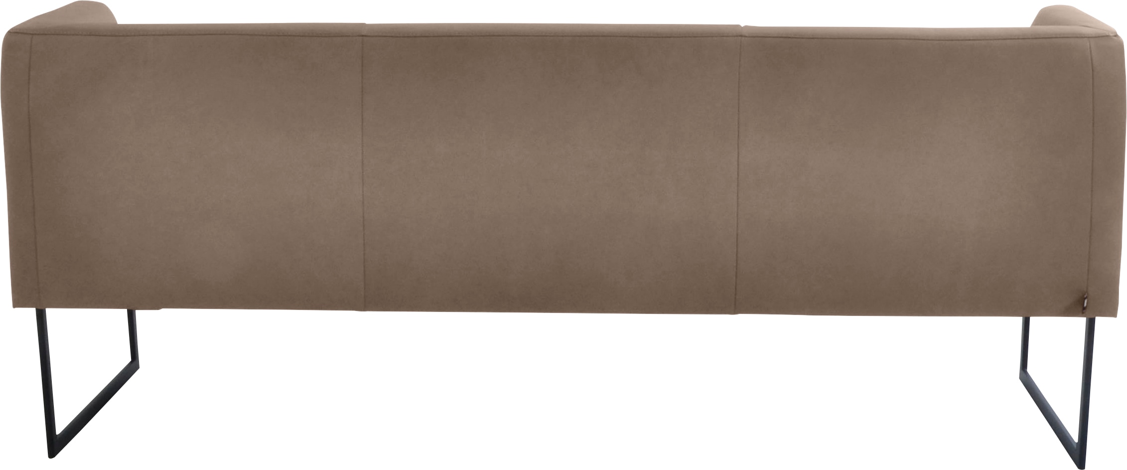 K+W Komfort & Wohnen Polsterbank »Cube« Hammerkissenoptik, 2 Breiten, Metallkufe schwarz