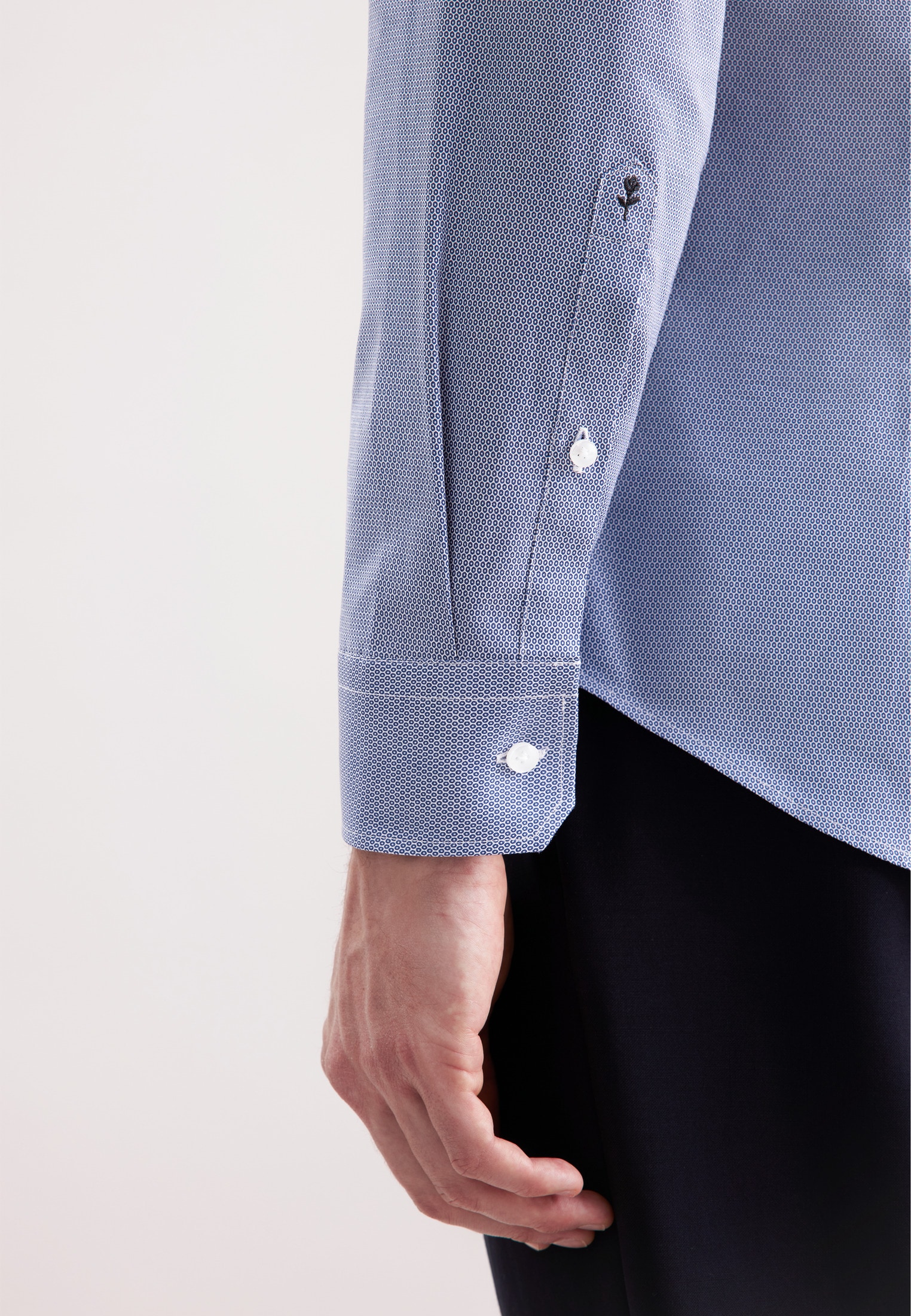 seidensticker Businesshemd »Schwarze Rose« Slim 1/1 Kentkragen Druck