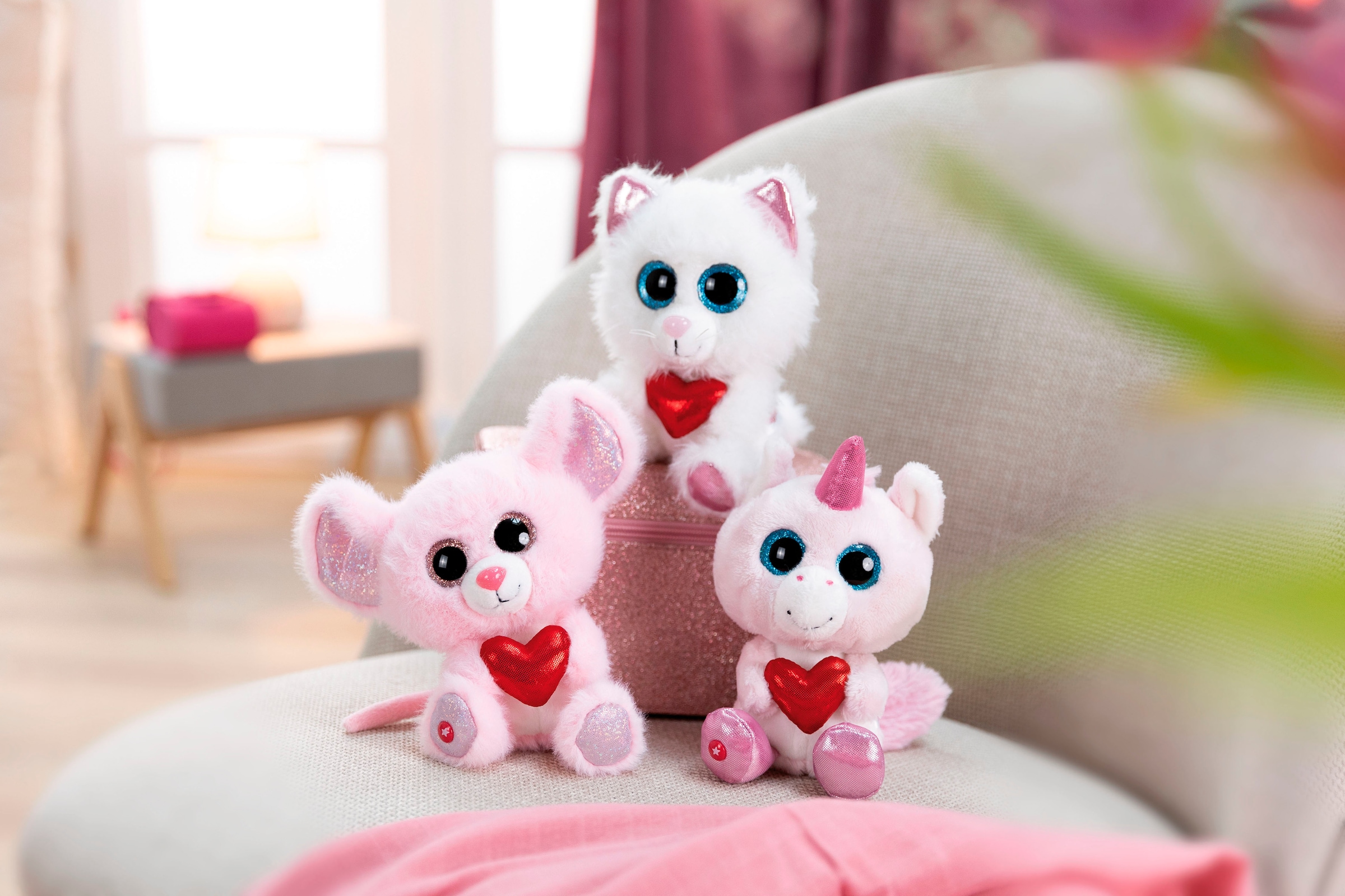 Nici Kuscheltier »Glubschis, Einhorn Wubbi Wub, 15 cm schlenkernd«