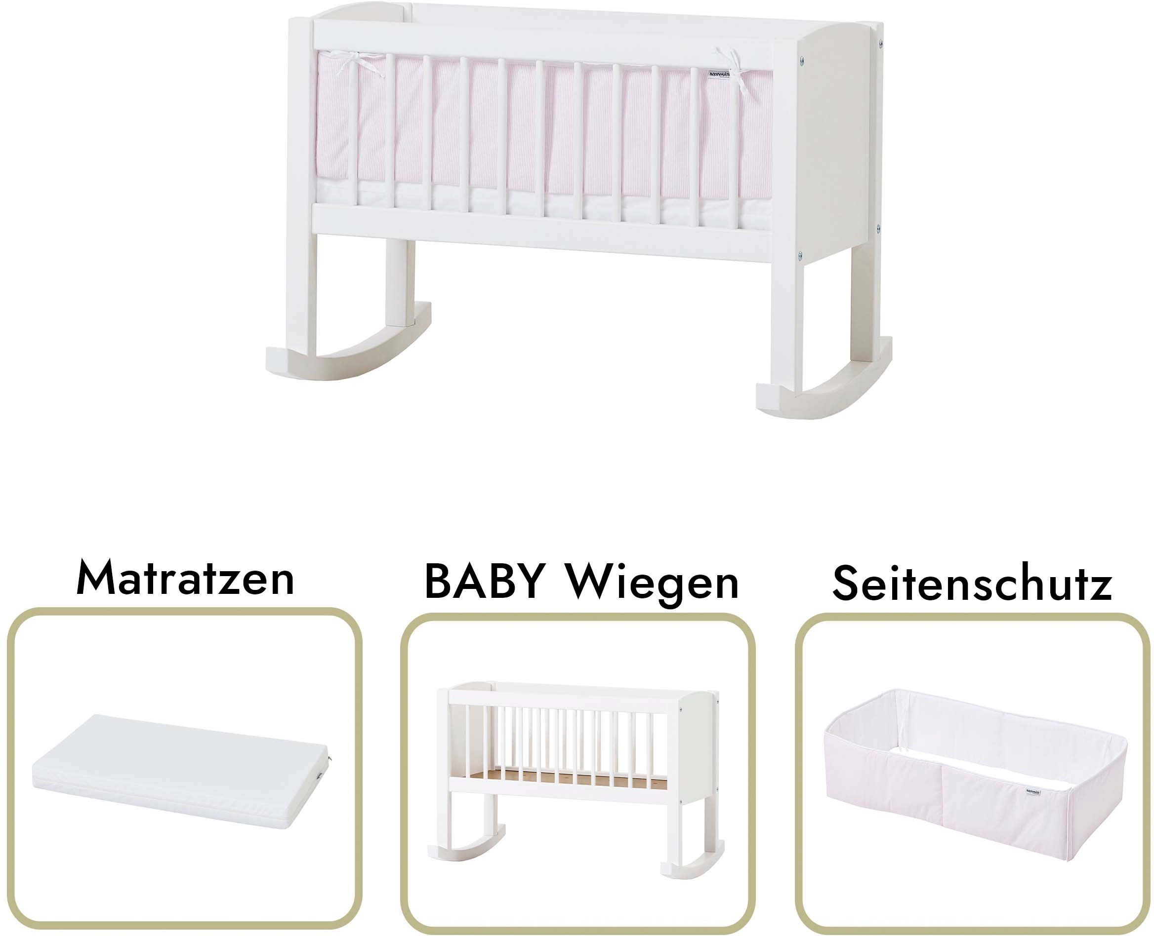 Hoppekids Stubenbett, umbaubar zu Sitzbank, wahlweise mit Matratze & Zubehör