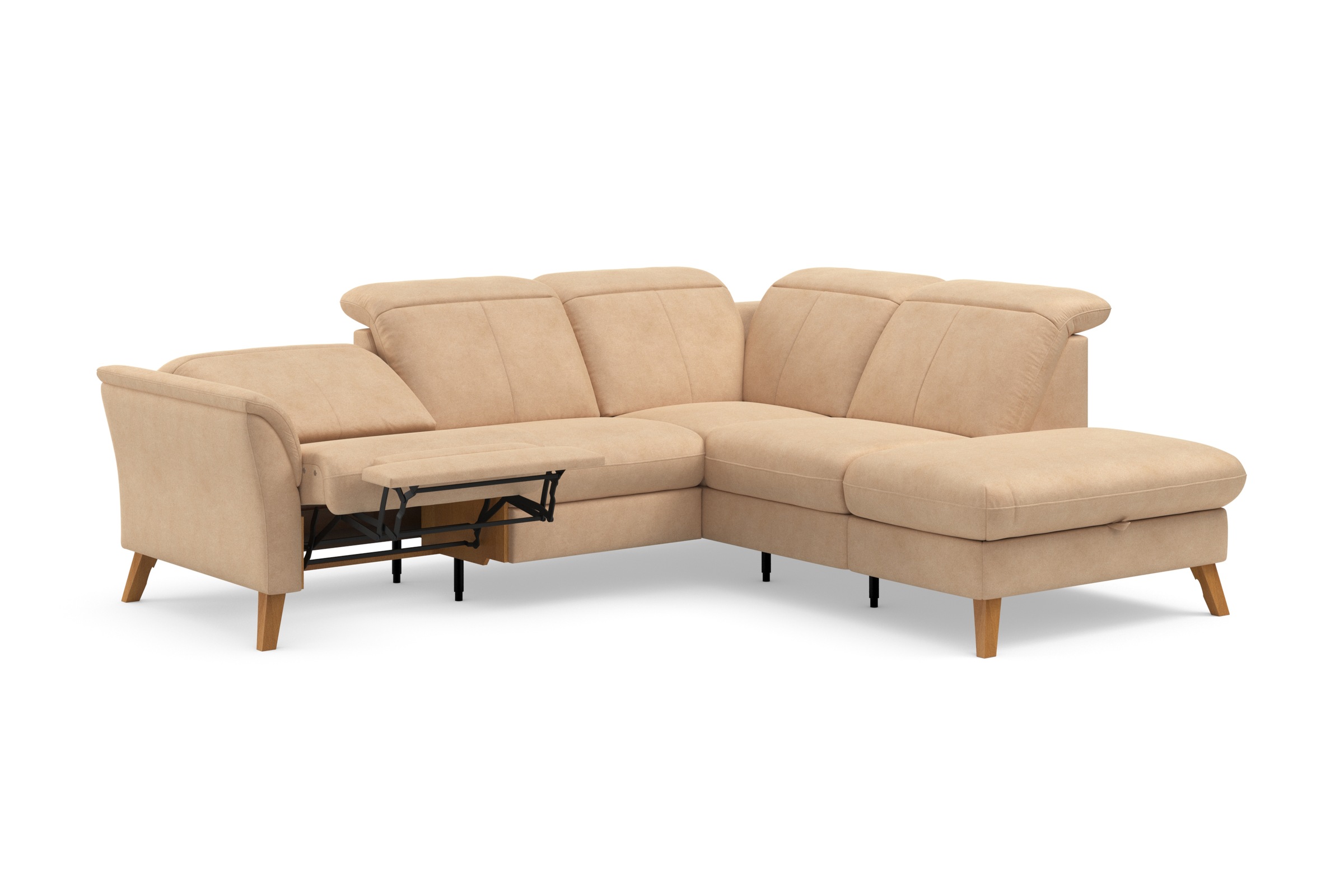 sit&more Ecksofa »Romero L-Form«, wahlweise mit oder ohne TV-Funktion, Bettfunktion, Bettkasten