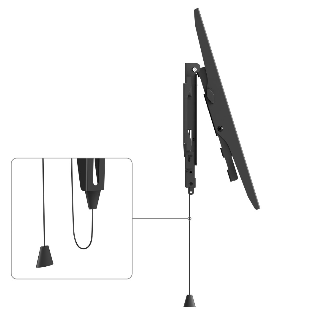 Hama TV-Wandhalterung »Wandhalterung (neigbar, 37" - 90", VESA 600x400)« bis 229 cm Zoll mit Diebstahlschutz