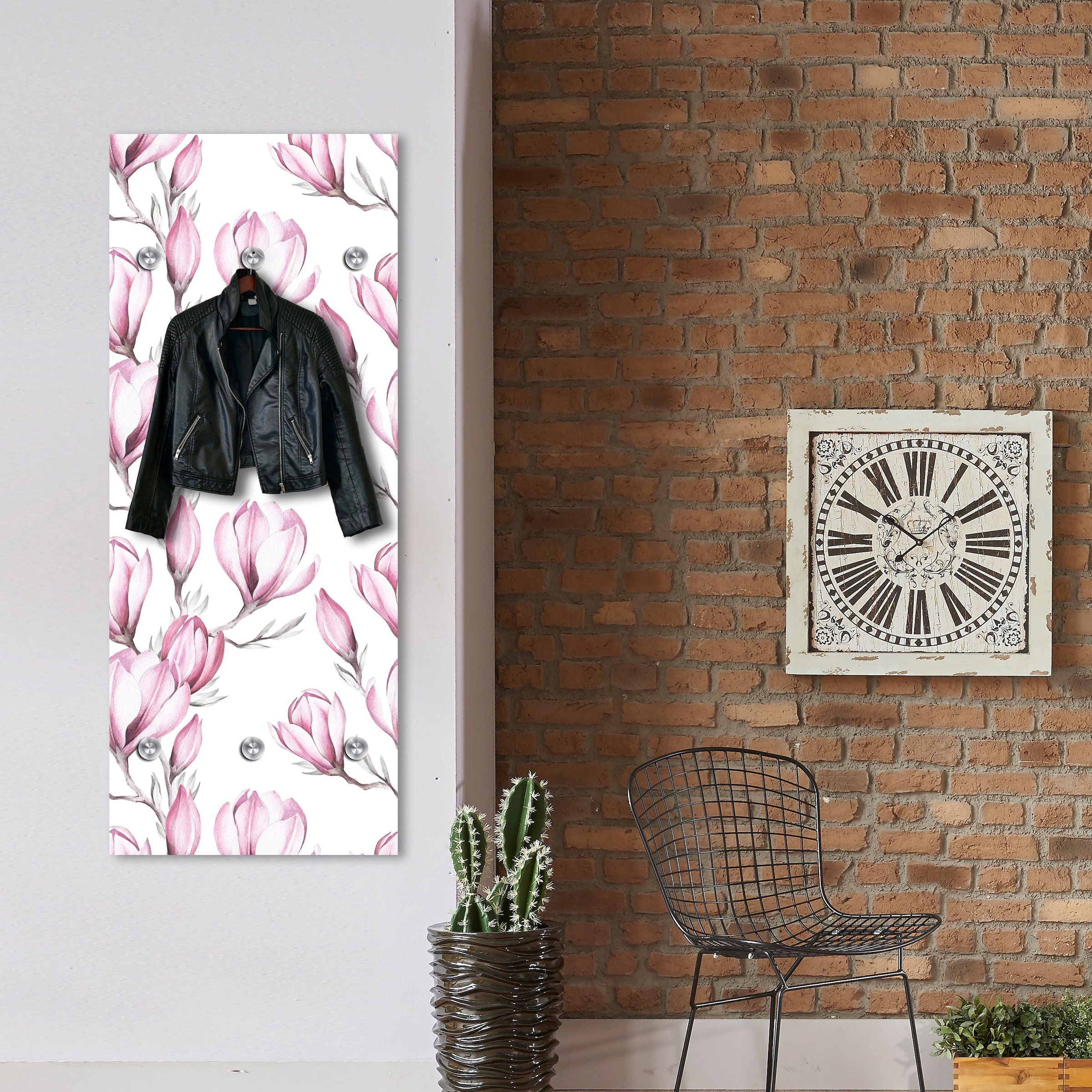 queence Garderobenleiste »Krokus« mit 6 Haken, 50 x 120 cm