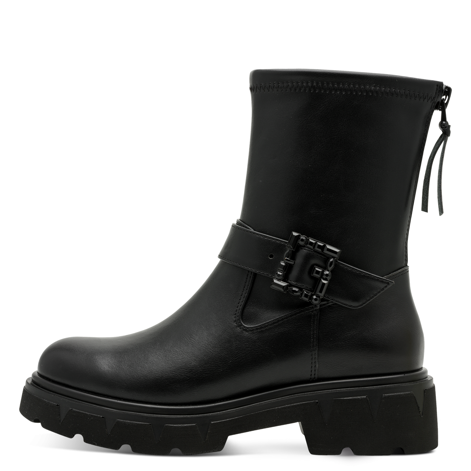 MARCO TOZZI Stiefelette  , Blockabsatz, Herbstboots mit schmuckbesetzter Zierschnalle