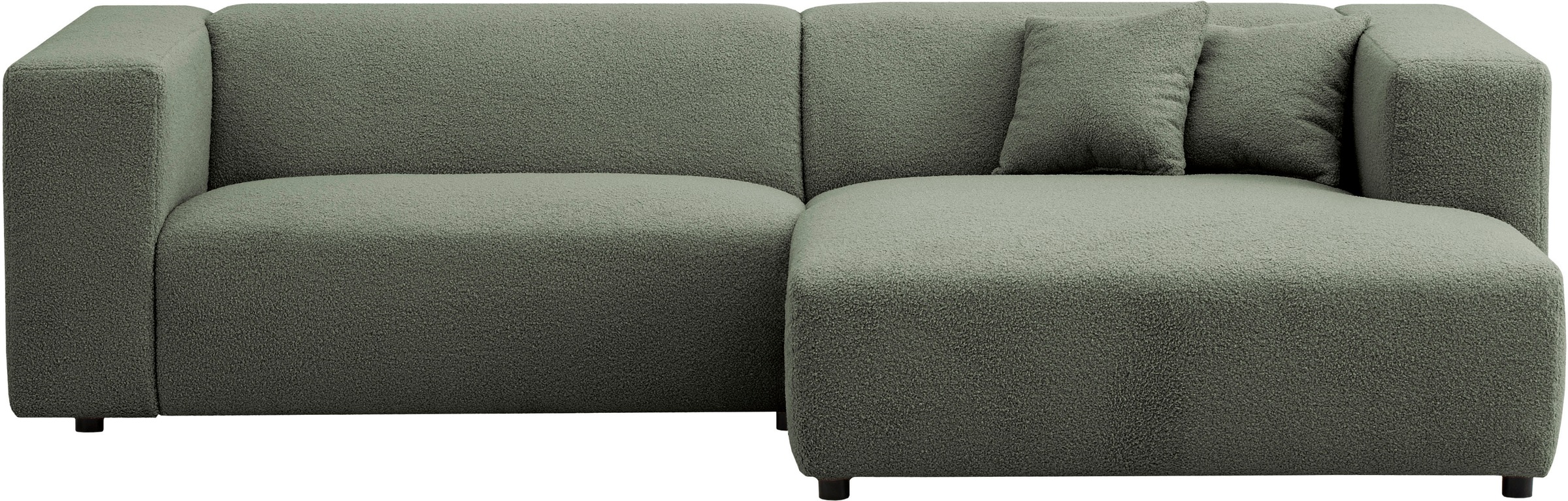andas Ecksofa »BAKELS, L-Form in Cord oder Boucle-Stoff, moderne Couch«, wahlweise Recamiere rechts/links, bequemer Sitzkomfort