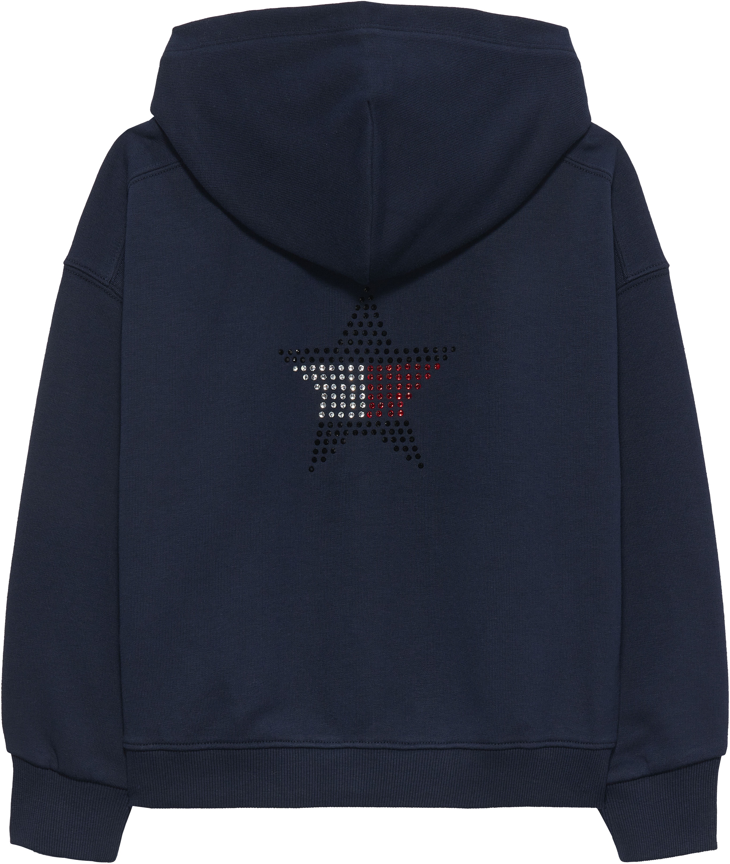 Tommy Hilfiger Sweatjacke »STAR ZIP THROUGH HOODIE« Kinder bis 16 Jahre, mit Flag-Sternen aus Strass-Steinen