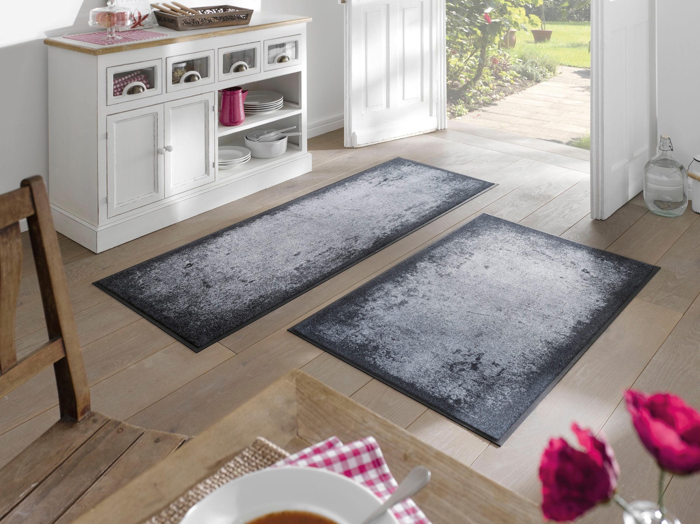 wash+dry by Kleen-Tex Fußmatte »Shades of Grey« rechteckig 7 mm Höhe Schmutzfangmatte, rutschhemmend, waschbar