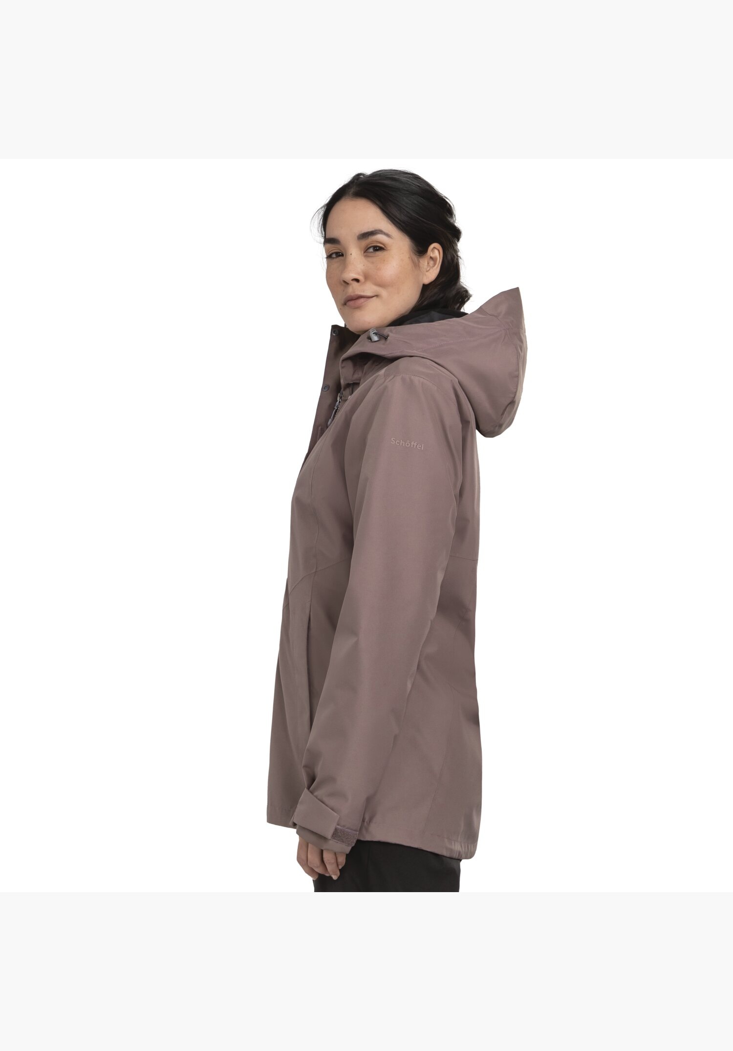 Schöffel 3-in-1-Funktionsjacke »3in1 Jacket Style Okere WMS« 2 Stk. tlg. mit Kapuze Wasserdicht, winddicht, atmungsaktiv Übergangsjacke