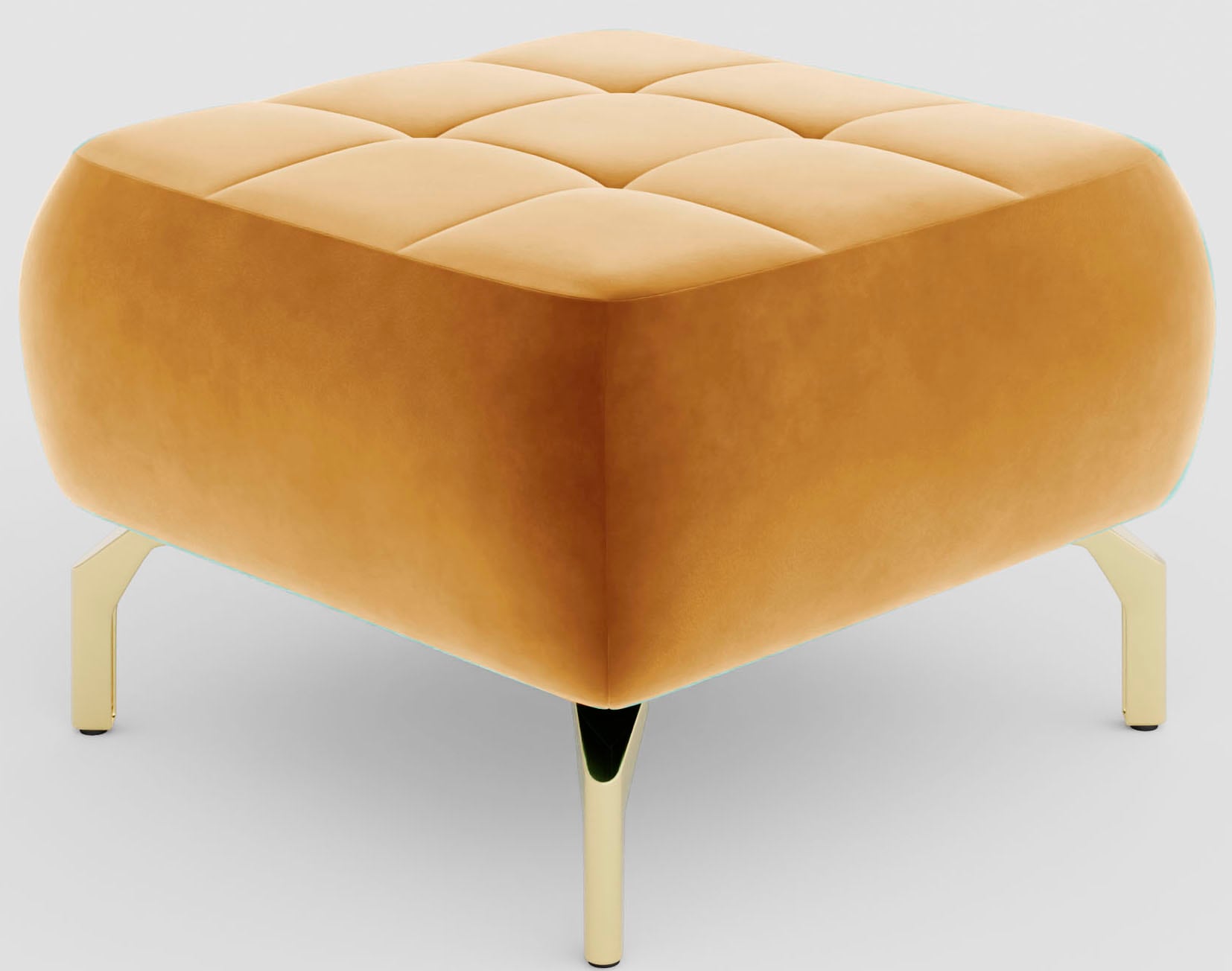 sit&more Polsterhocker »Orient 1«, goldfarbene Metallfüße