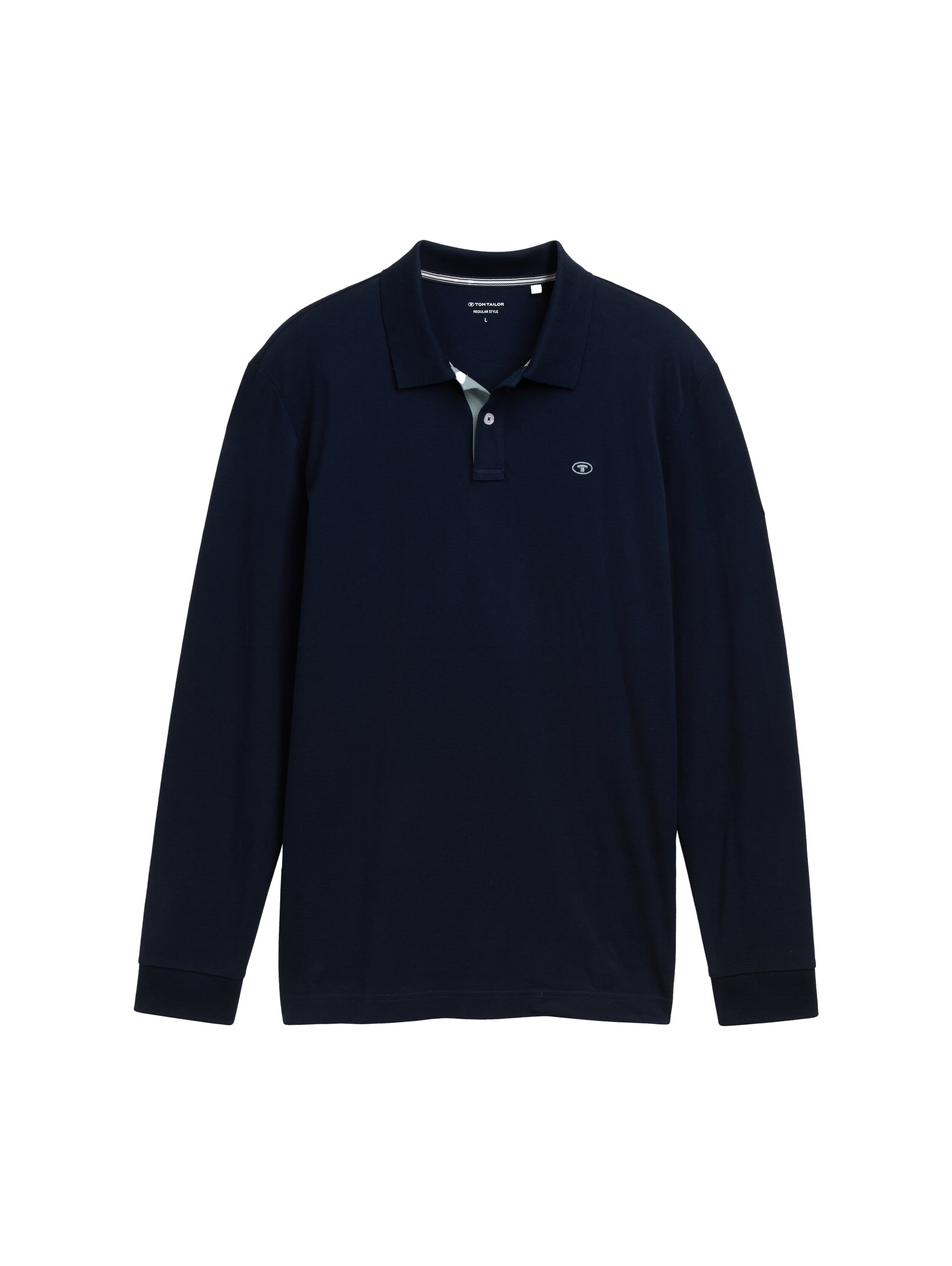 TOM TAILOR Langarm-Poloshirt, mit Logo-Stickerei