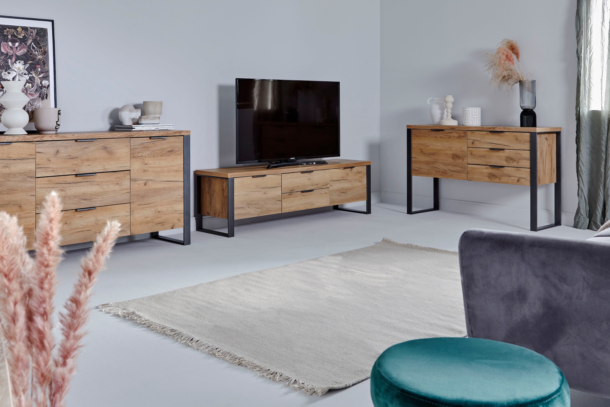 Jahnke Sideboard »LOOP SB 150«, (1 St.), mit 2 Türen + 3 Schubladen, Breite ca. 150 cm