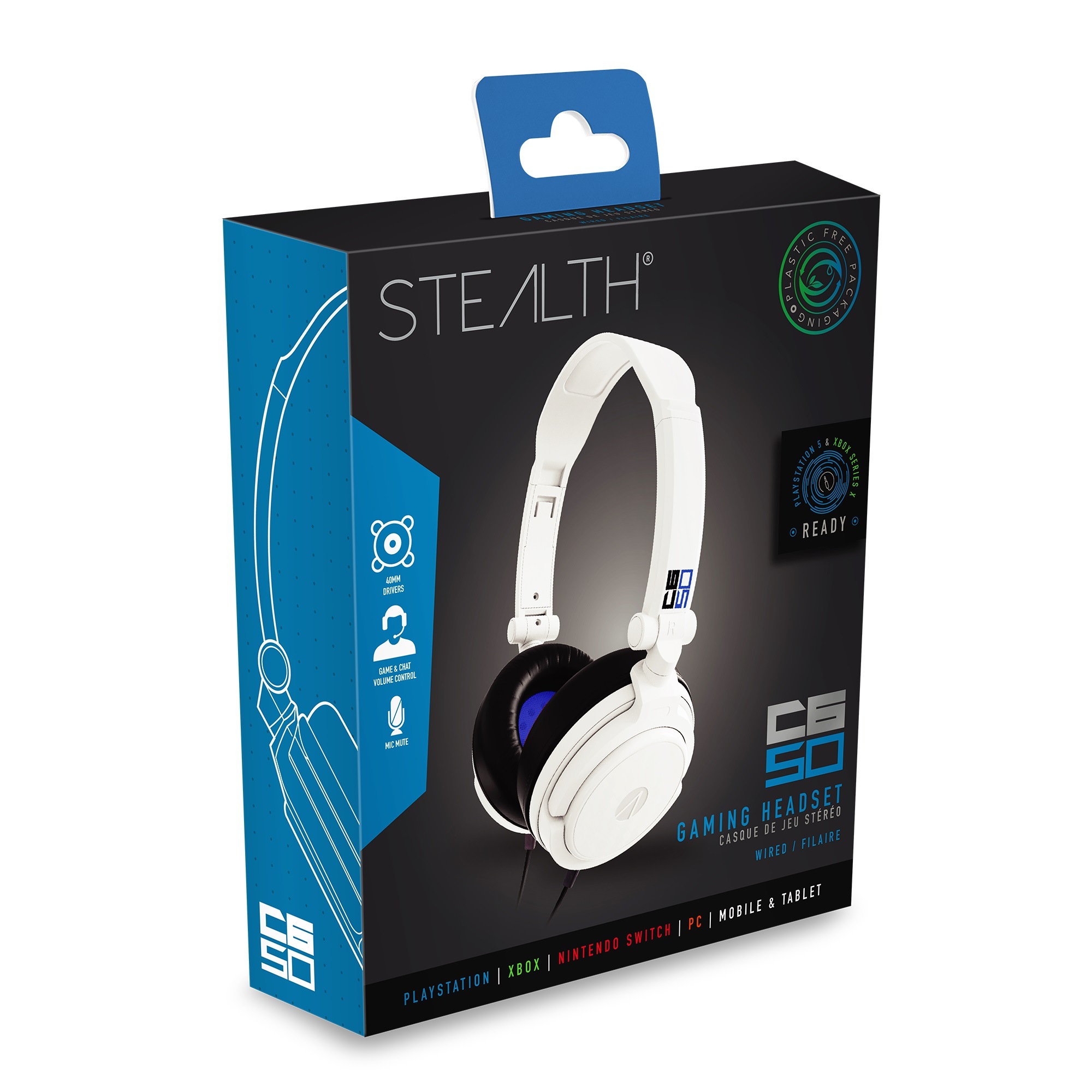 Stealth Stereo-Headset Jahre 3 Verpackung | »Multiformat ➥ Garantie Headset Plastikfreie Gaming C6-50«, UNIVERSAL Stereo XXL
