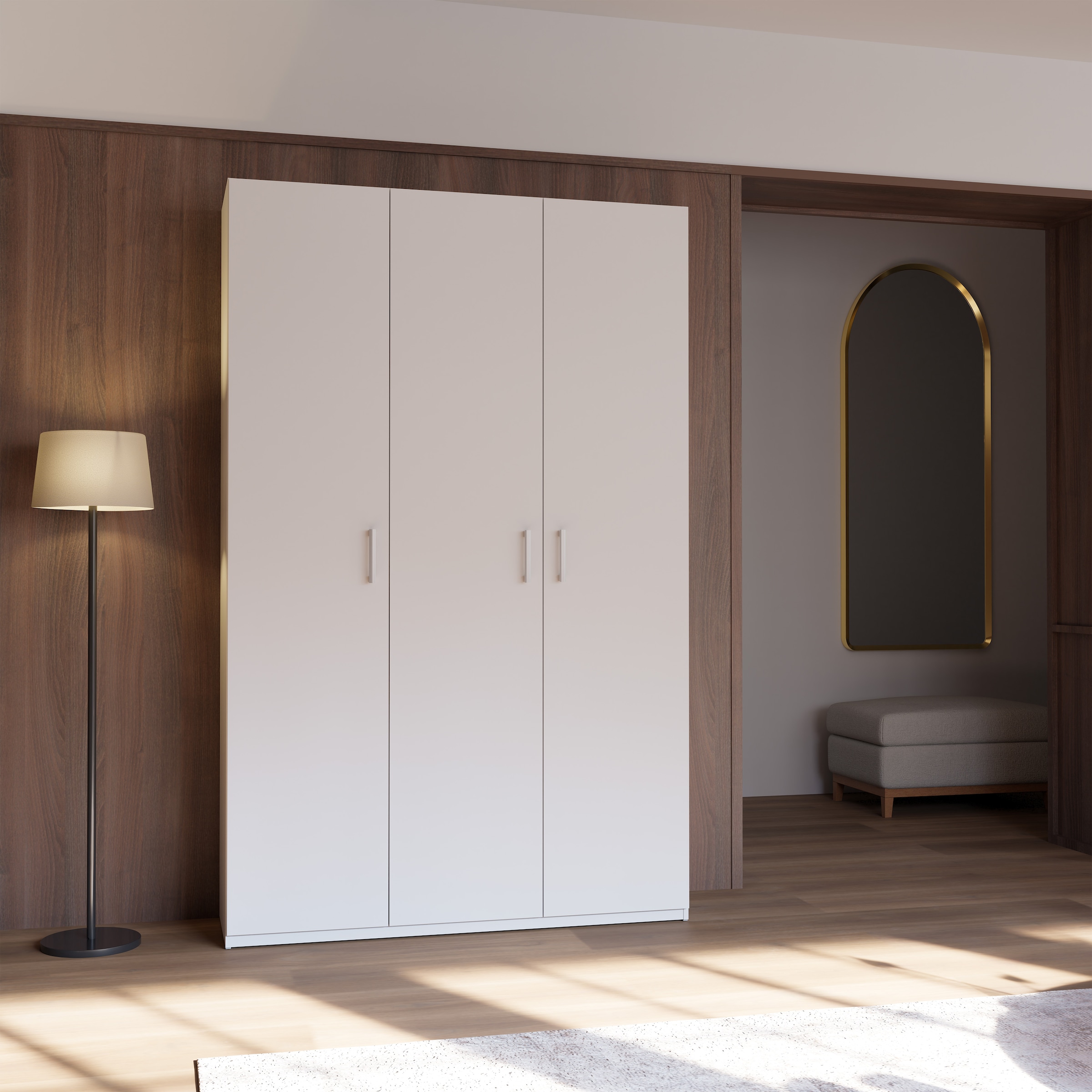 FORTE Kleiderschrank B/H/T 133,2/210,5/42 cm, stehende Montage