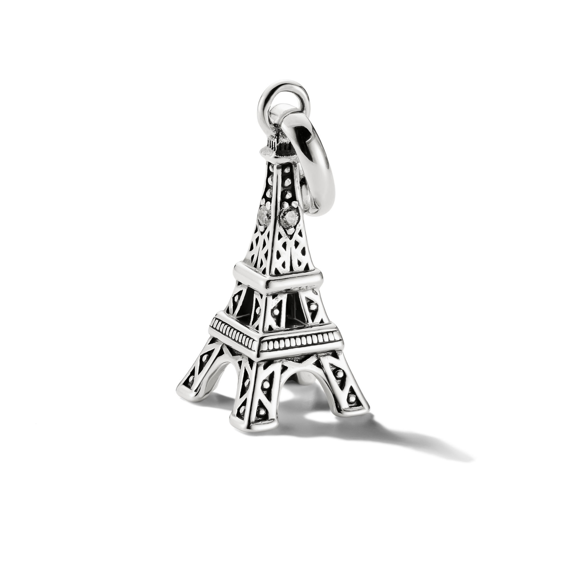 THOMAS SABO Charm-Einhänger »Charm Eiffelturm-Design - Connect« mit Zirkonia (synth.)