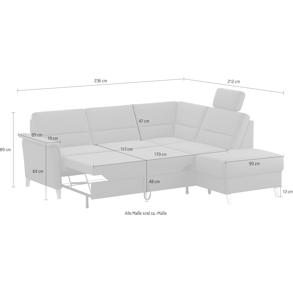 sit&more Ecksofa »Palmera L-Form«