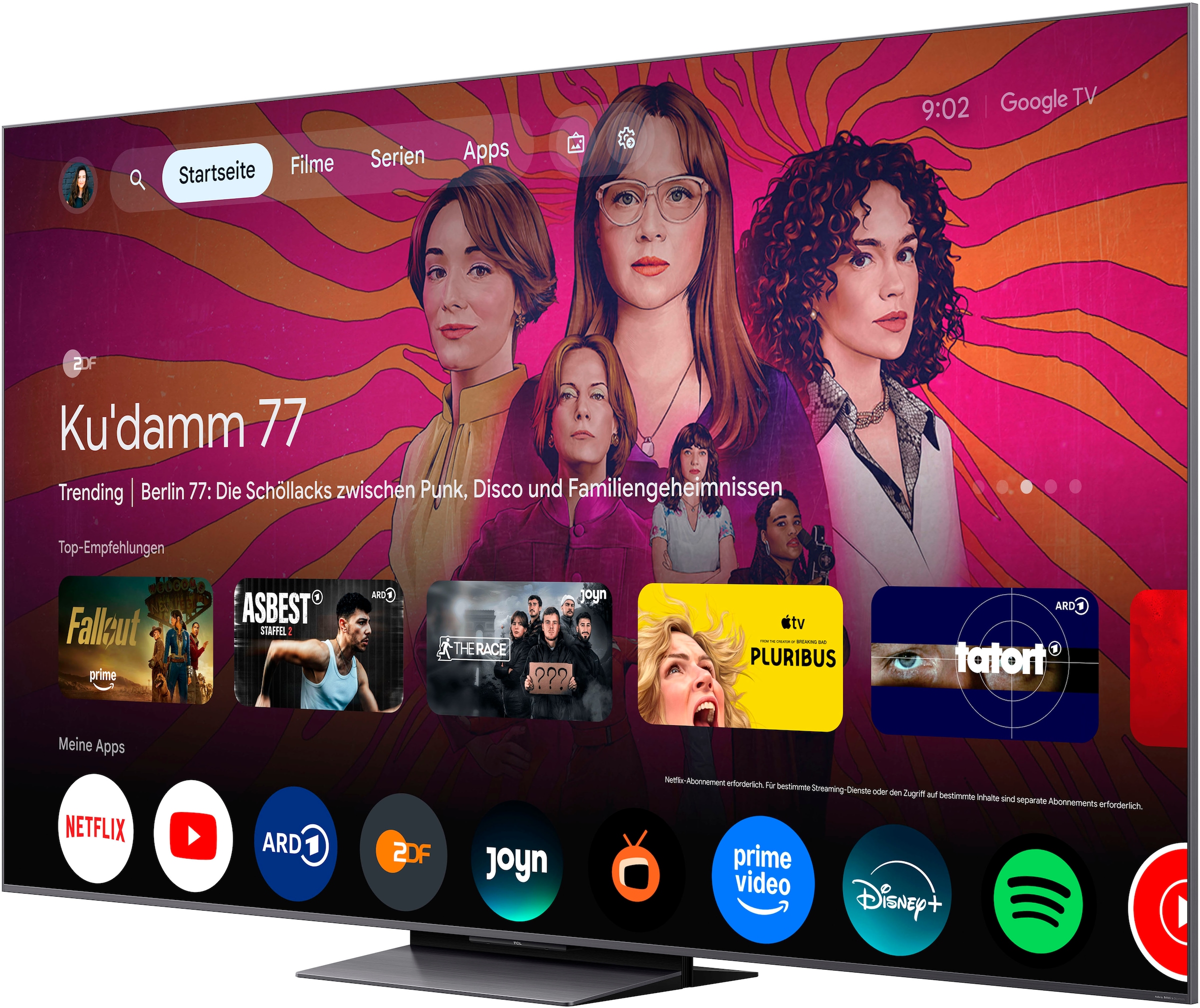 TCL Mini-LED-Fernseher »65C8LX1« 164 cm/65 ″ SQD-Mini LED, HDR 6000 Nits, 100%BT.2020, 144Hz, AiPQ Pro,Dolby Vision