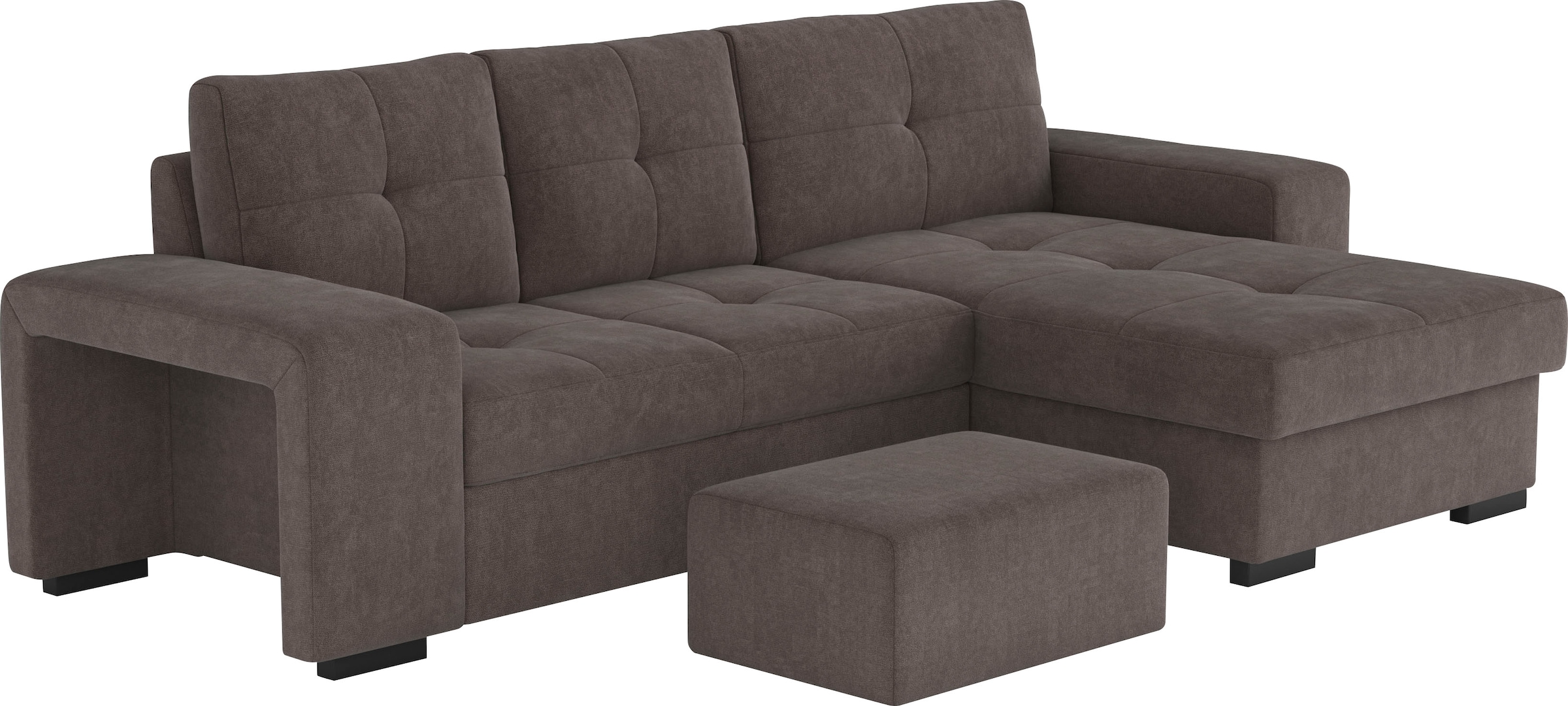 COTTA Ecksofa »Mattina L-Form« mit Hocker, wahlweise mit Bettfunktion & Bettkasten