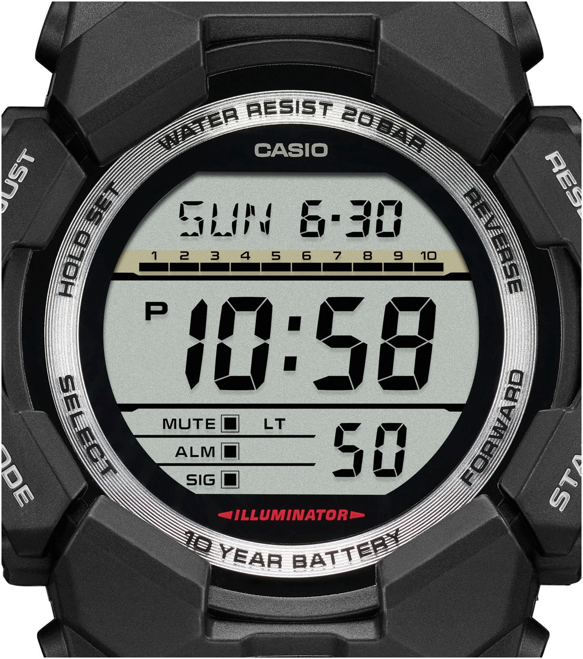 CASIO G-SHOCK Chronograph, Quarzuhr, Armbanduhr,Herrenuhr, digital, autom. Kalender, Resinarmband