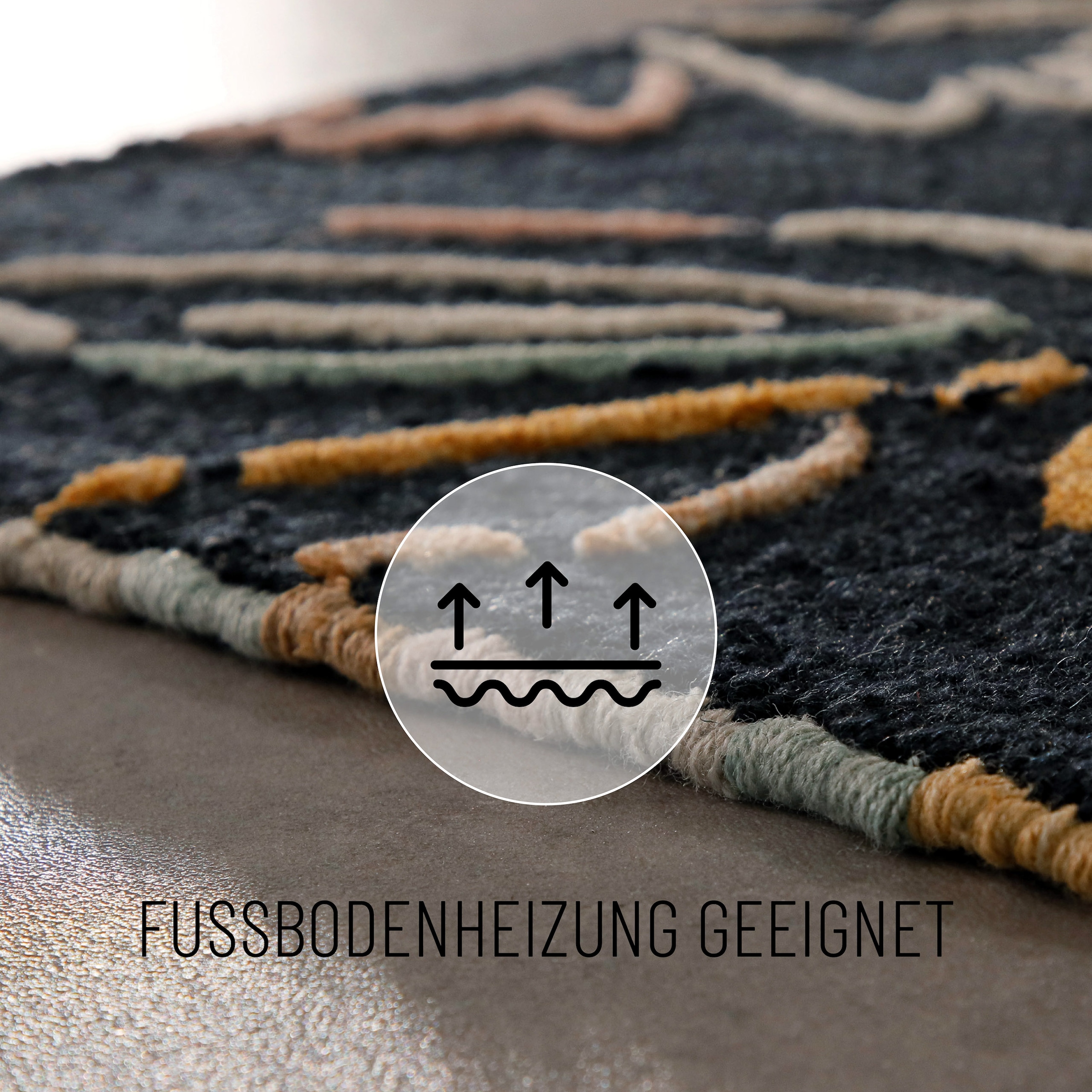 Wecon home Teppich »Vee« rechteckig 10 mm Höhe Wollteppich, floral, hochwertig, pflegeleicht, modern, handgetuftet