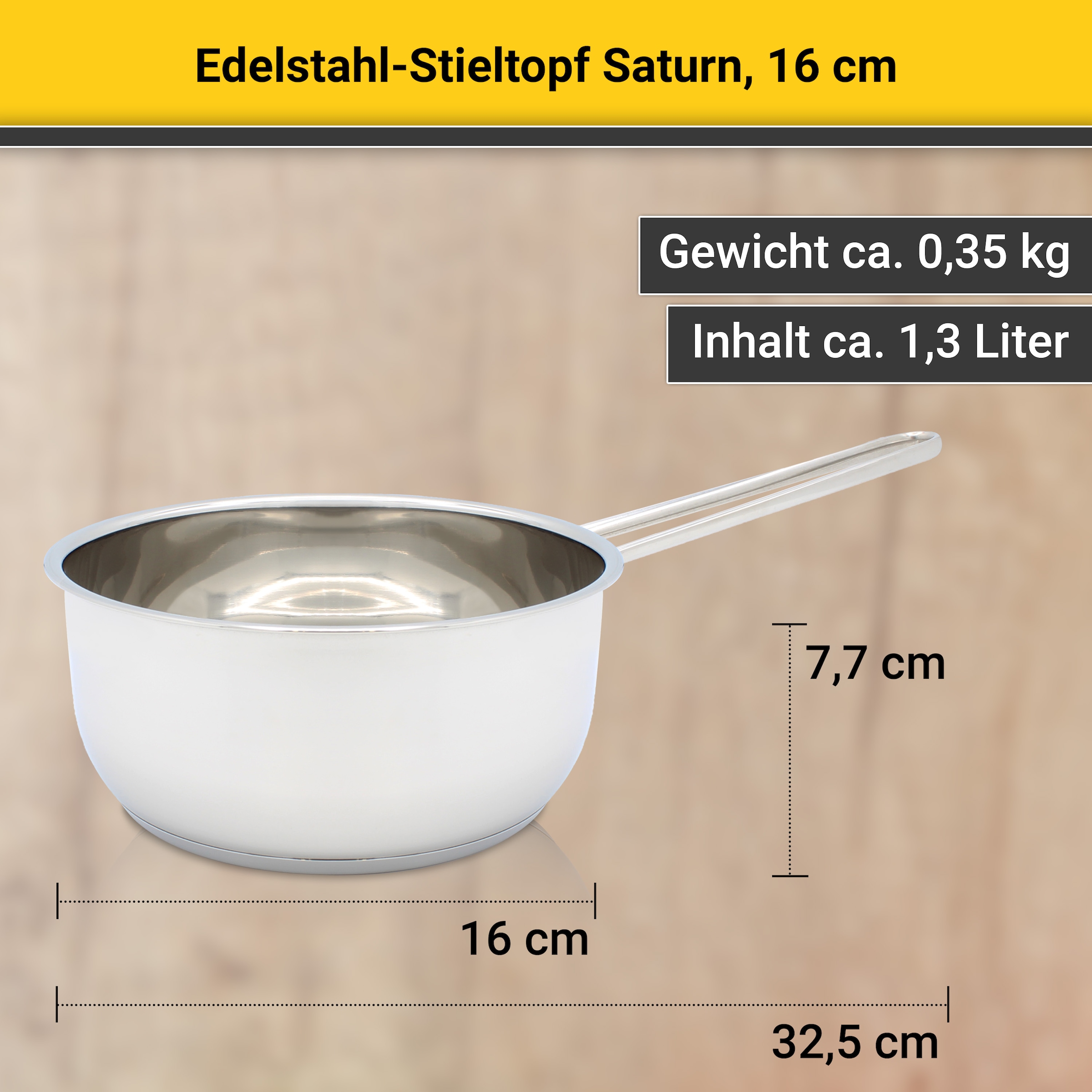 Krüger Kasserolle »Saturn« 1 Stk. tlg. Edelstahl
