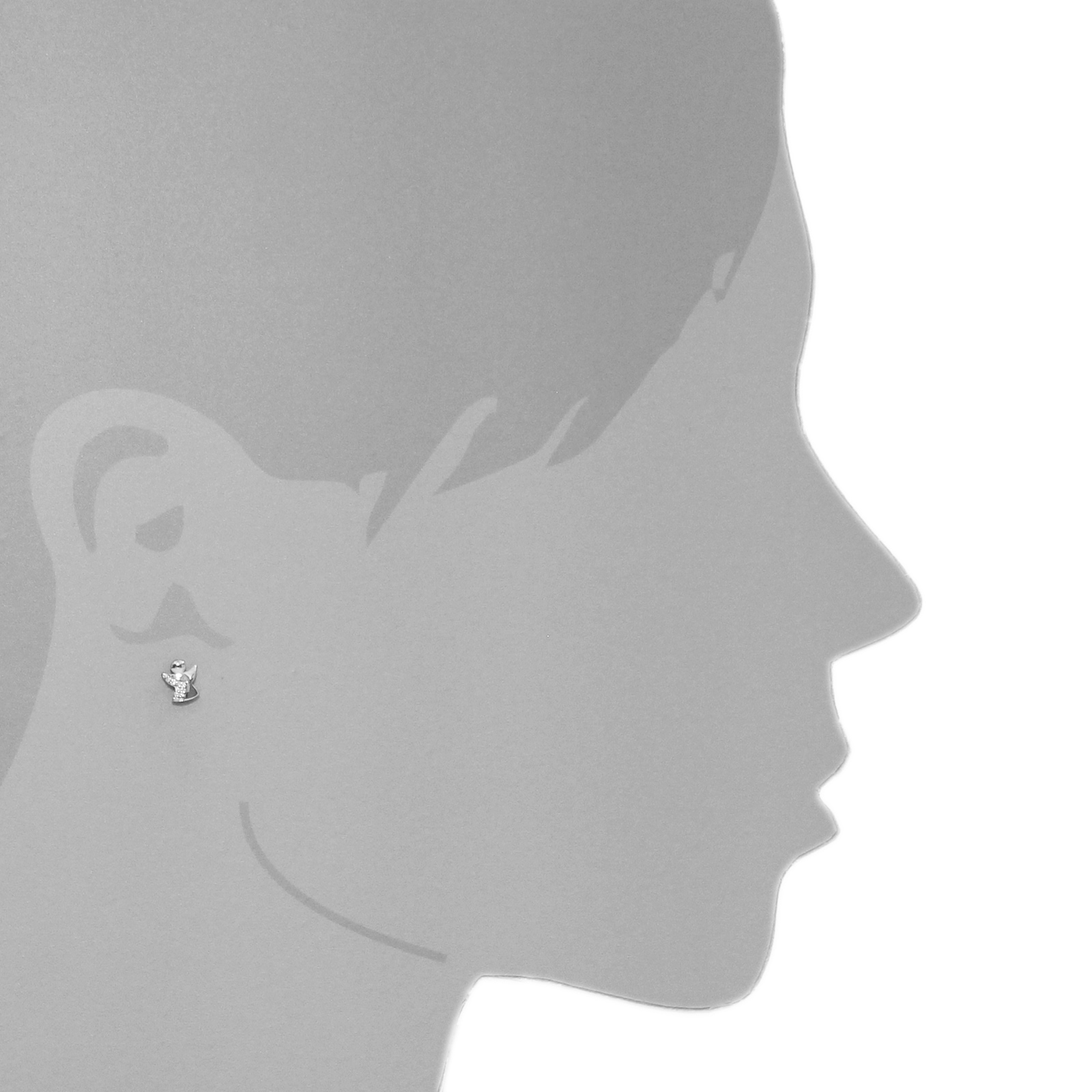 OSTSEE-SCHMUCK Paar Ohrstecker »- kleiner Engel - Silber 925/000 - Zirkonia«