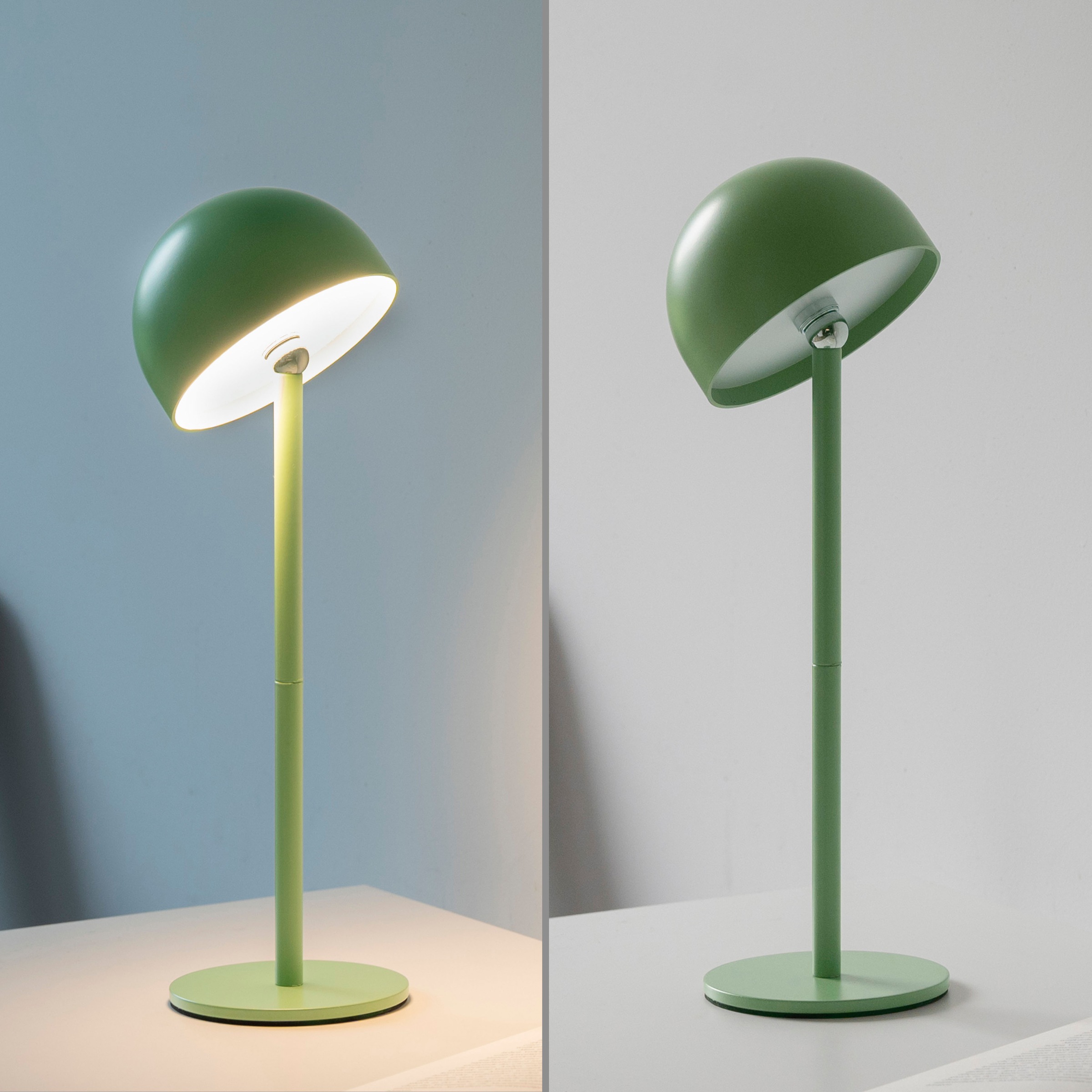 OTTO home Tischleuchte »Akku Tischlampe Gerrin Indoor Outdoor, magnetischer Flaschenaufsatz« LED-Board Warmweiß Pilzlampe Flaschenaufsatz, Regulierung der Lichtstärke, Pilz, Lampe