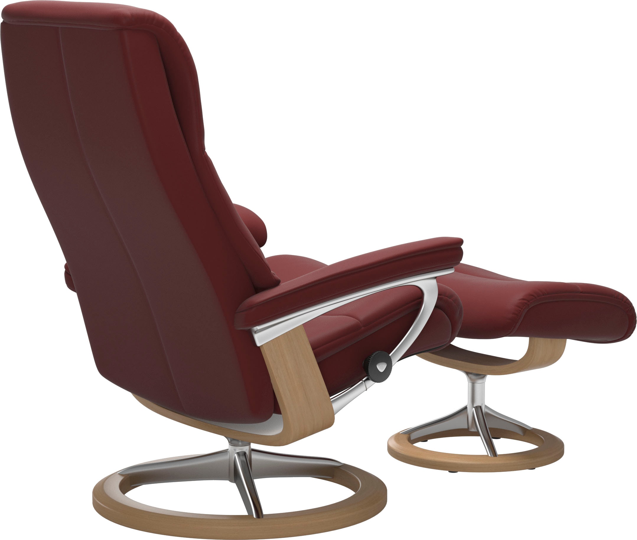 Stressless® Relaxsessel »View« Set, Relaxsessel mit Hocker,  mit Signature Base, Größe M,Gestell Eiche