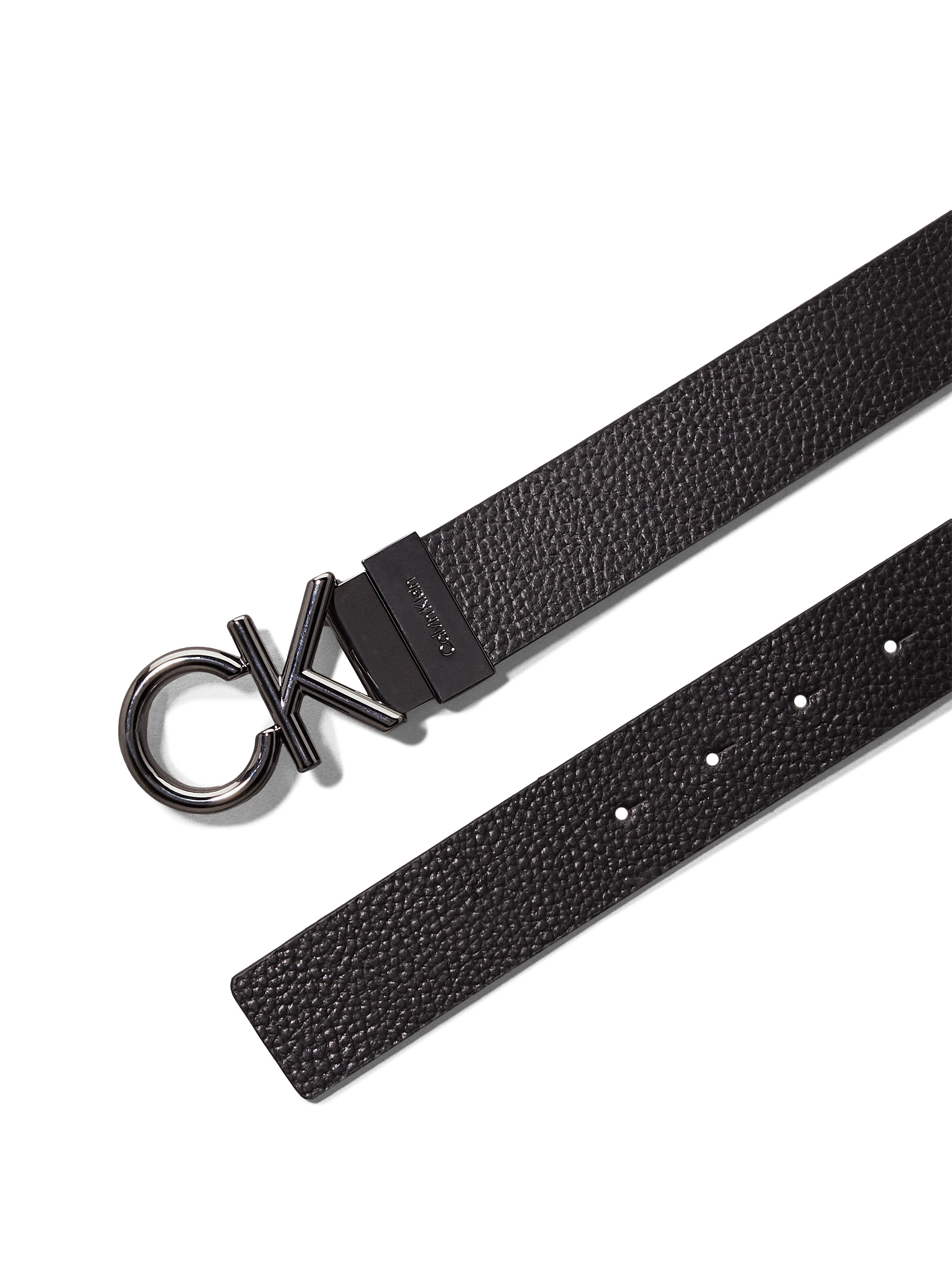 Calvin Klein Ledergürtel »ADJ/REV CK METAL BOMBE PB 35MM«, mit CK-Logoschließe