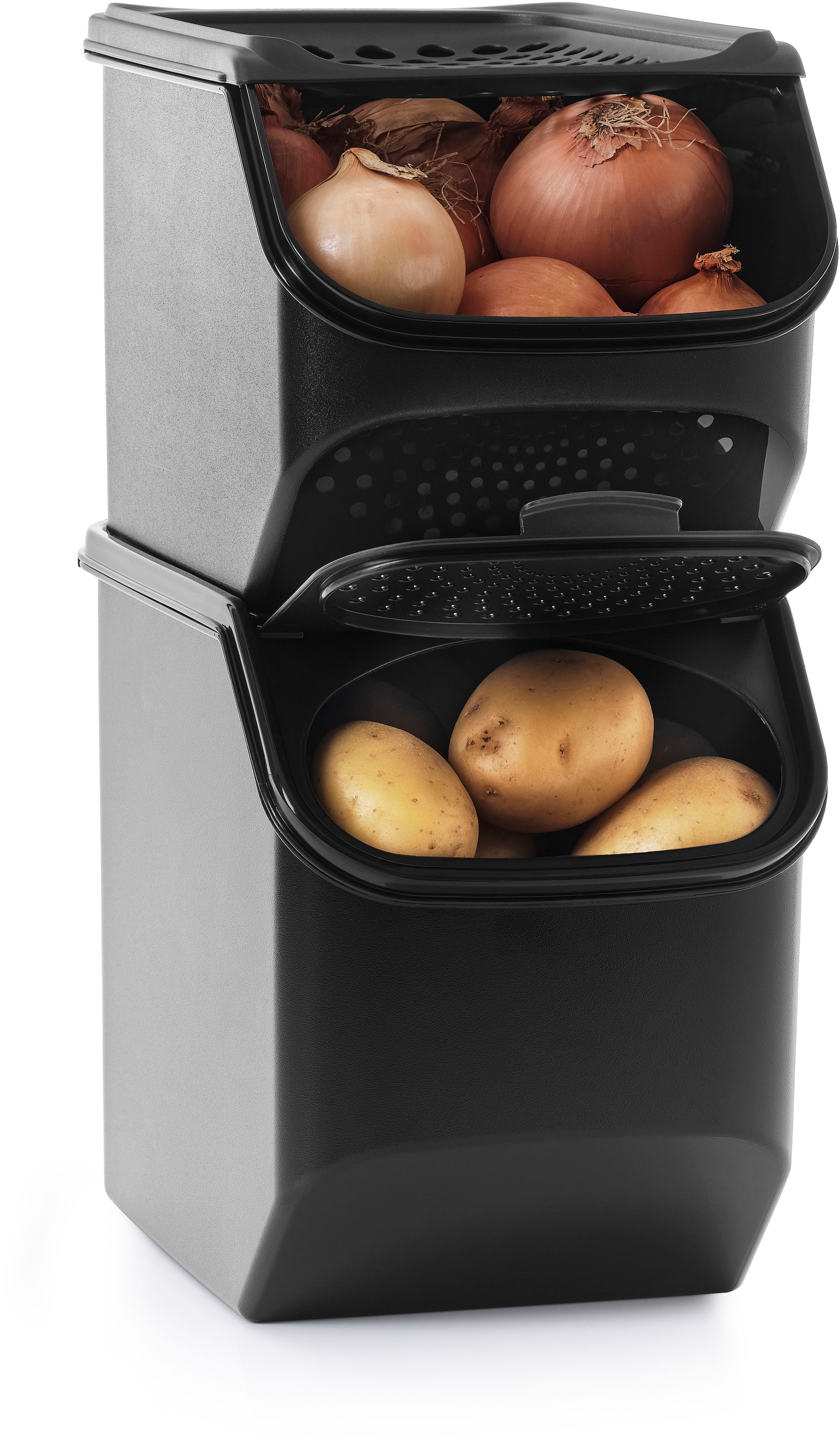 TUPPERWARE Aufbewahrungssystem »Tupperware, PotatoSmart 8,3 l + OnionSmart 5,5 l« Set, 2 Stk. tlg. die perfekte Lösung für die Lagerung Ihrer Lebensmittel