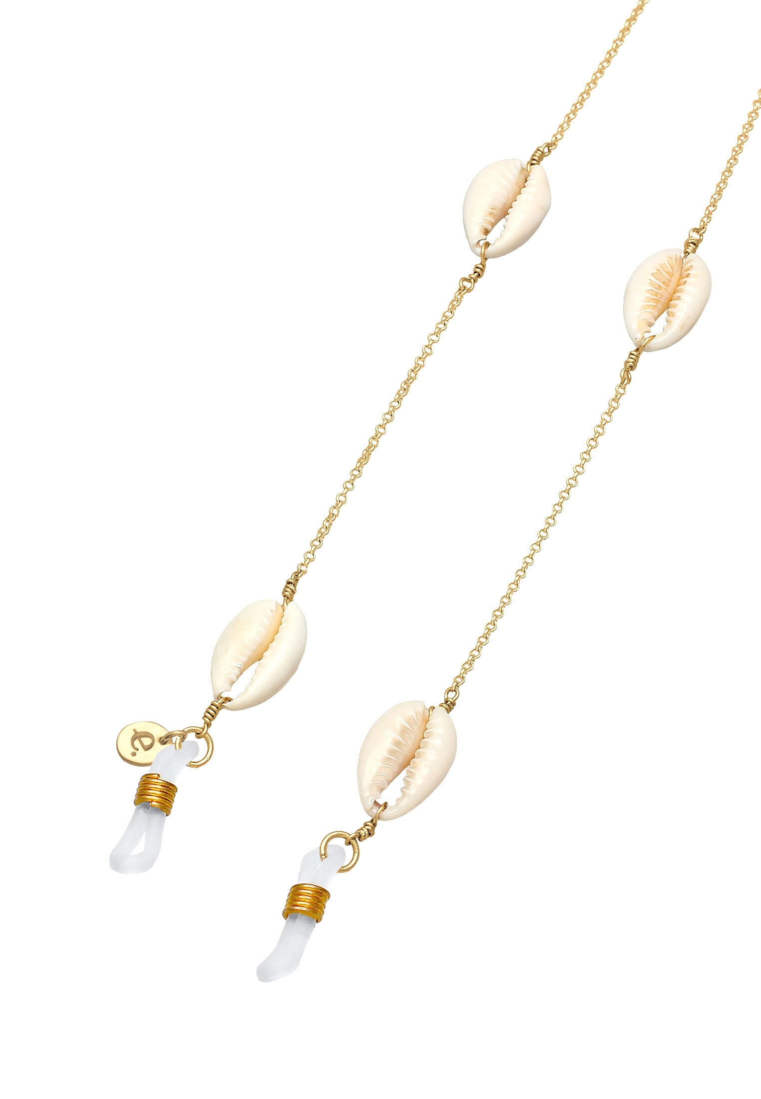 Elli Schmuckset »Schmuckzubehör Brillenkette Kauri Muschel Beach 925 Silber«