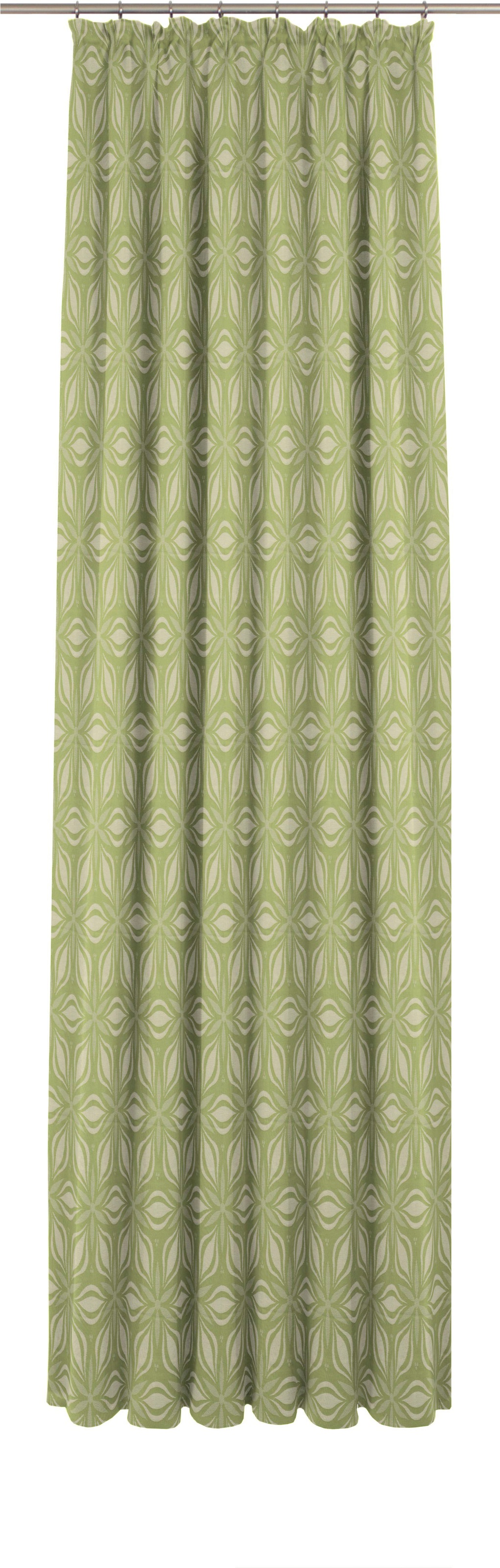 Adam Vorhang »Vorhang Retro Floret mit Kräuselband (1 St) aus 100 % Bio-Baumwolle«, (1 St.), Vorhang Retro Floret mit Kräuselband (1 St) aus 100% Bio-Baumwolle