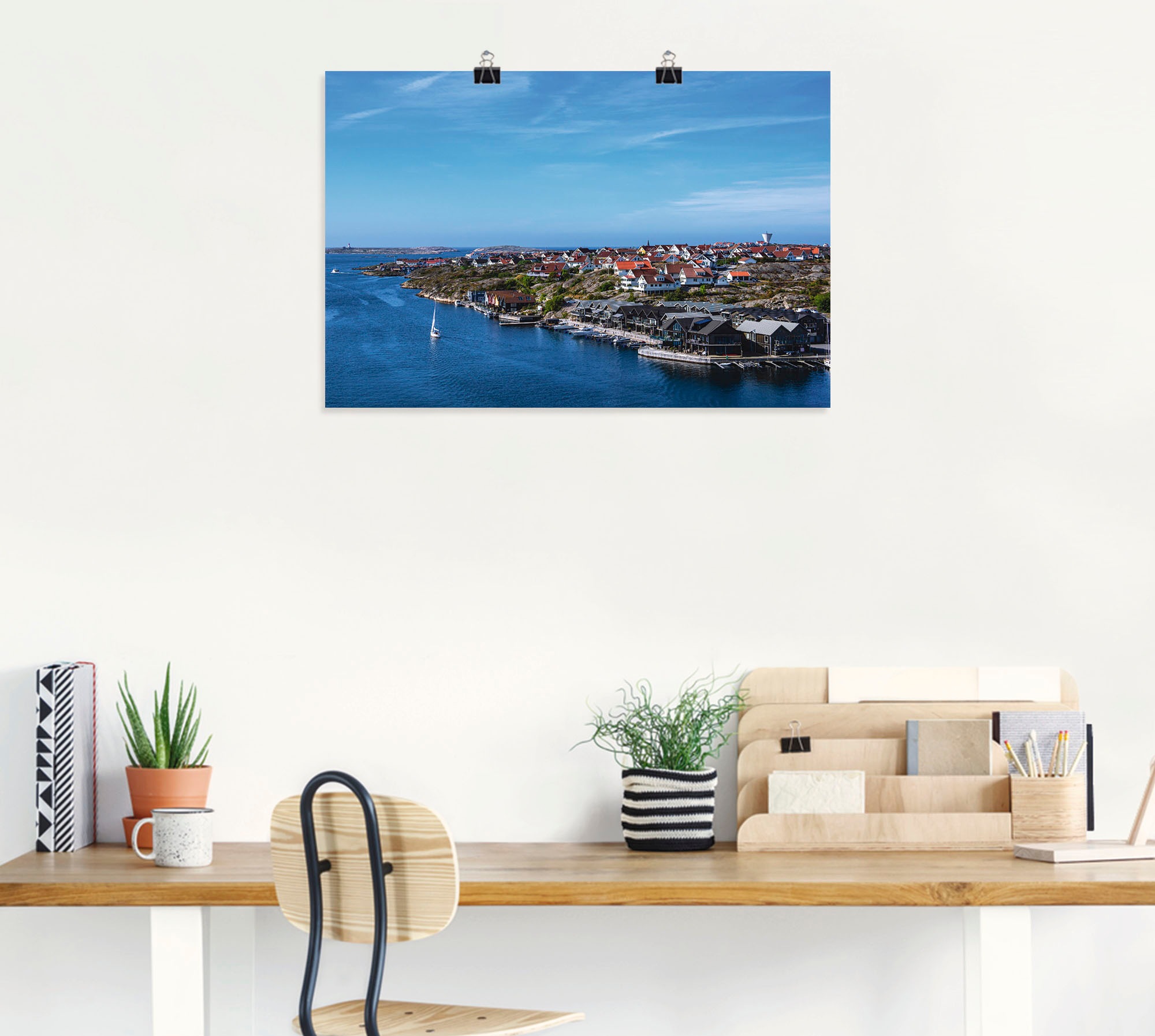 Artland Wandbild »Blick auf den Ort Smögen in Schweden«, Schweden, (1 St.), als Alubild, Leinwandbild, Wandaufkleber oder Poster in versch. Größen