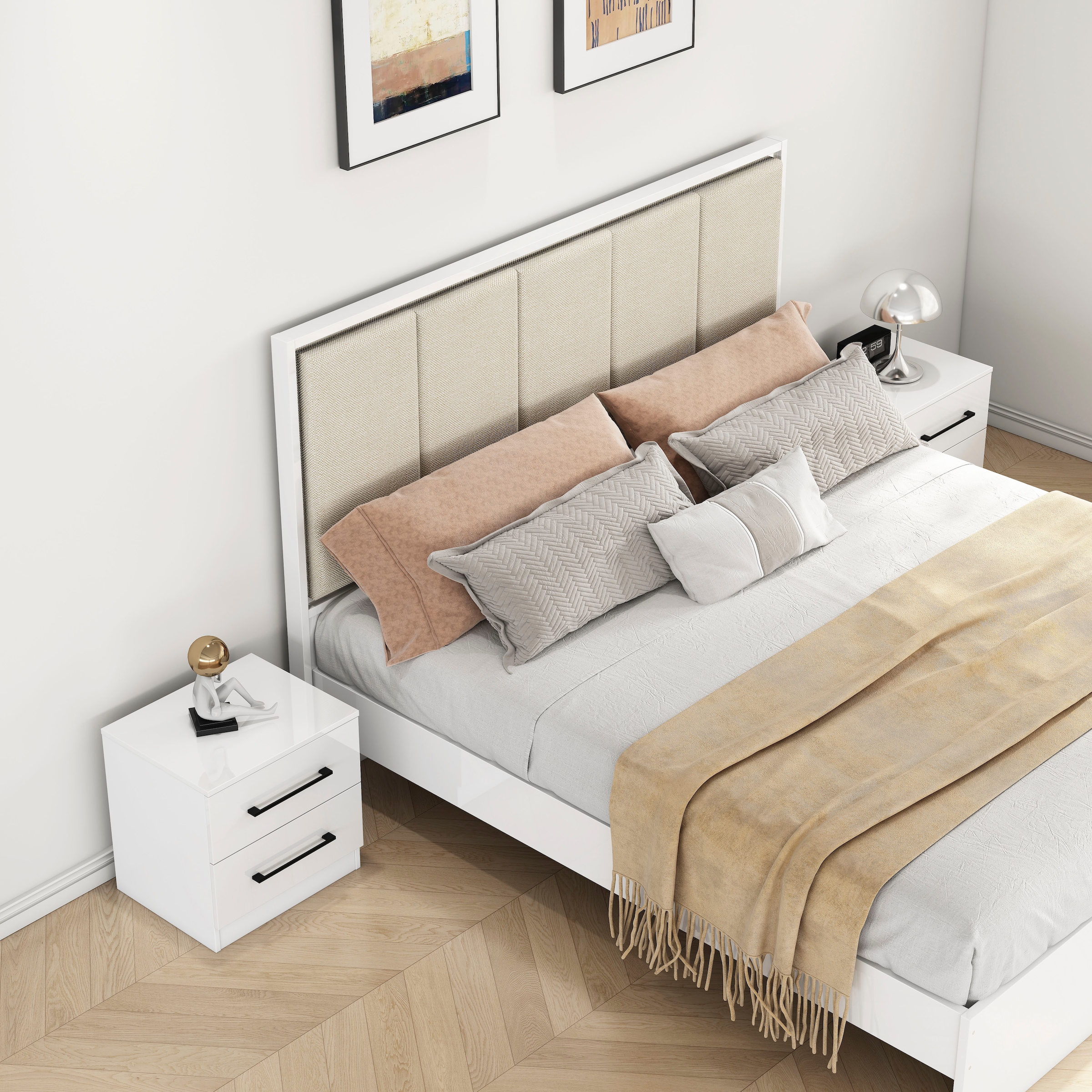 OTTO home Nachtkommode »Sylt Bestseller, 2 Schubladen mit viel Stauraum – Ordnung & Eleganz.« Spar-Set, modernes Hochglanz Nachtschrank Set (2 Stück) Stilvolles Design, 2 Stk. tlg. Nachttisch Bestseller Beistelltisch Kommode