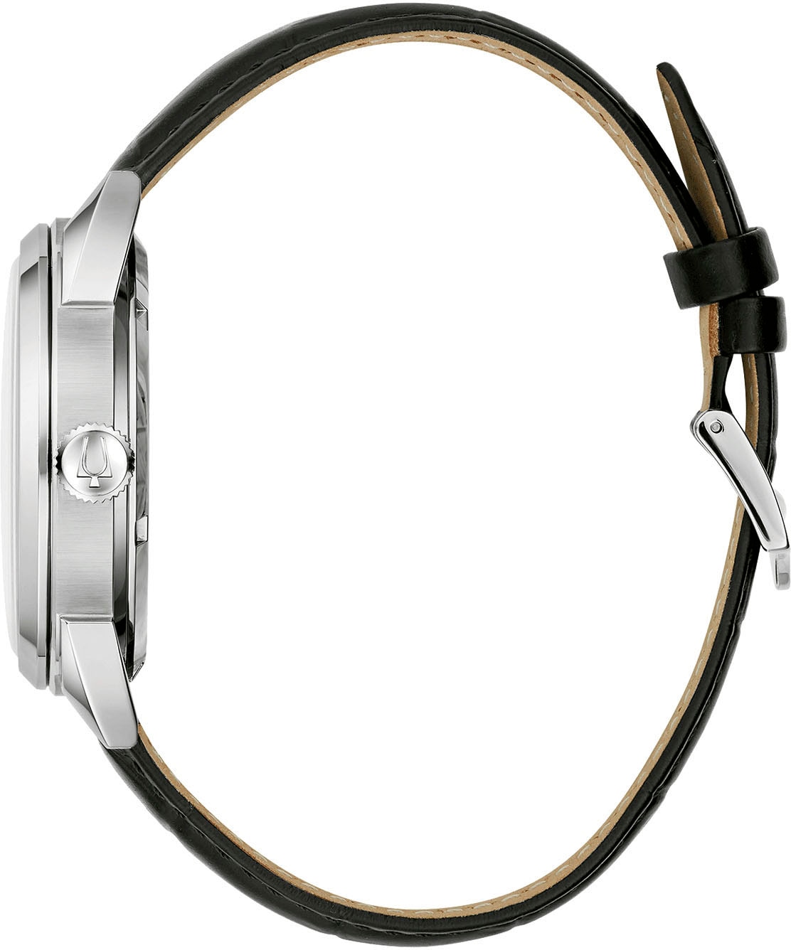 Bulova Automatikuhr, Armbanduhr, Herrenuhr, Damenuhr, Lederarmband, Saphirglas