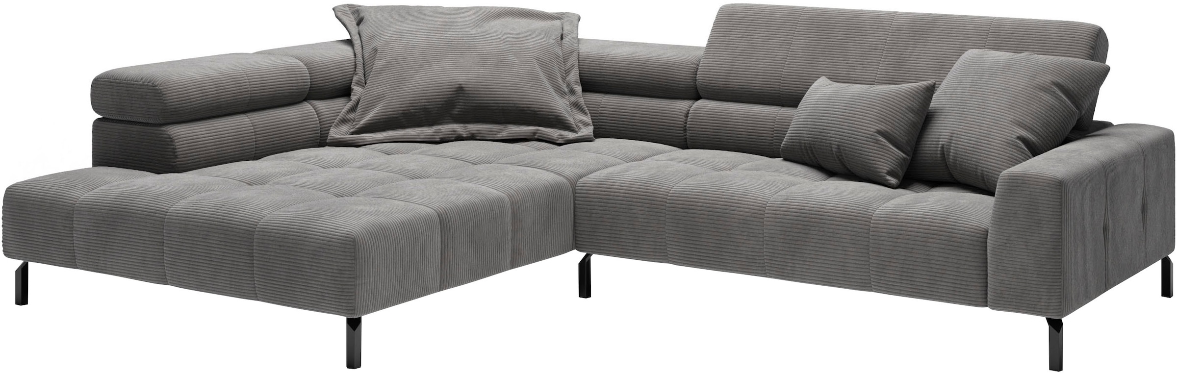 Places of Style Ecksofa »Cleveland, L-Form, incl. Kopfteilverstellung, Breite 311 cm«, wahlweise elektrischer Sitzvorzug