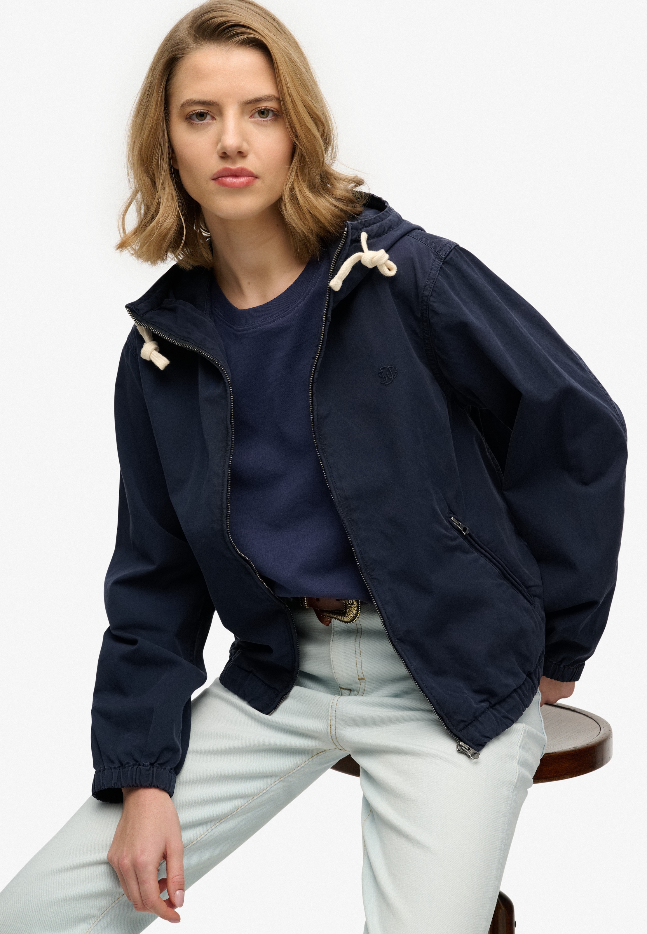 Superdry Parka »HOODED WASHED TWILL JKT« mit Kapuze