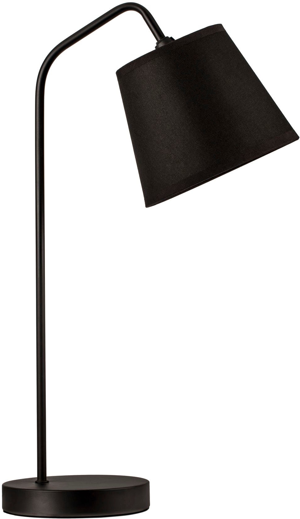 Pauleen Schreibtischlampe »True Elegance«, 1 flammig, Leuchtmittel E14 | ohne Leuchtmittel, E14, Stoffschirm Schwarz