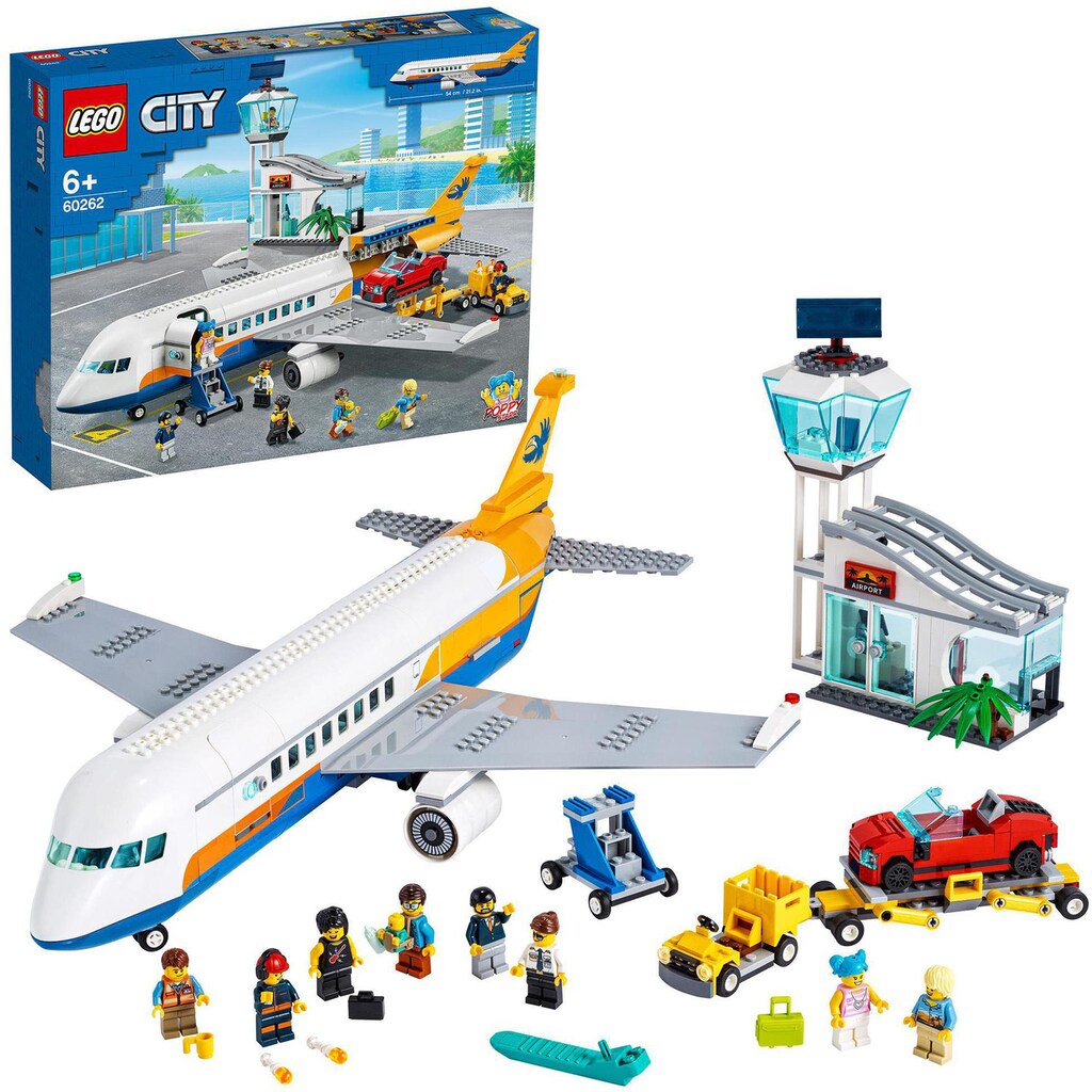 LEGO® Konstruktionsspielsteine »Passagierflugzeug (60262), LEGO® City«, (669 St.)