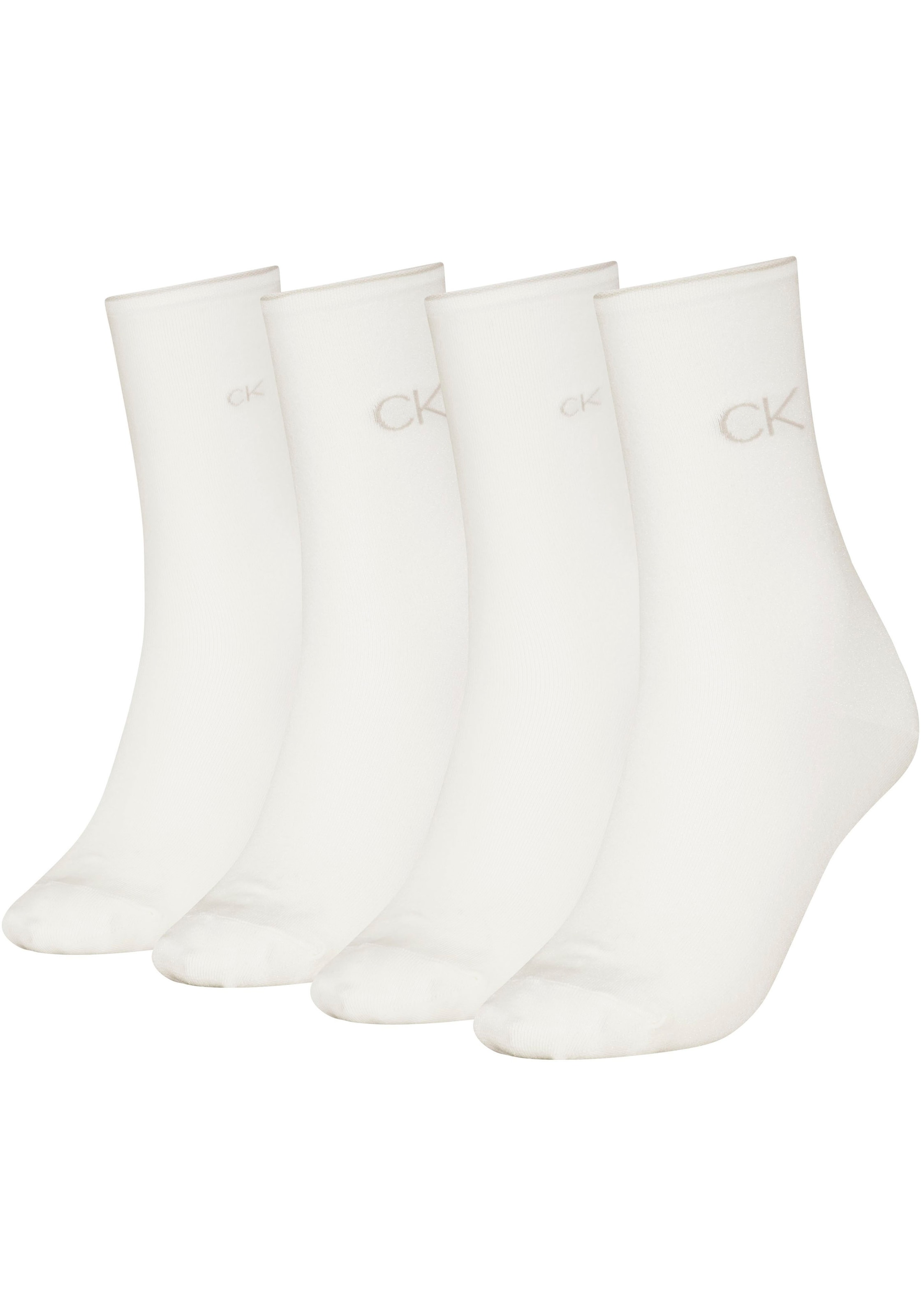 Socken »CK WOMEN SOCK 4P IRIDESCENT«, (Packung, 4er-Pack), mit Logostickerei