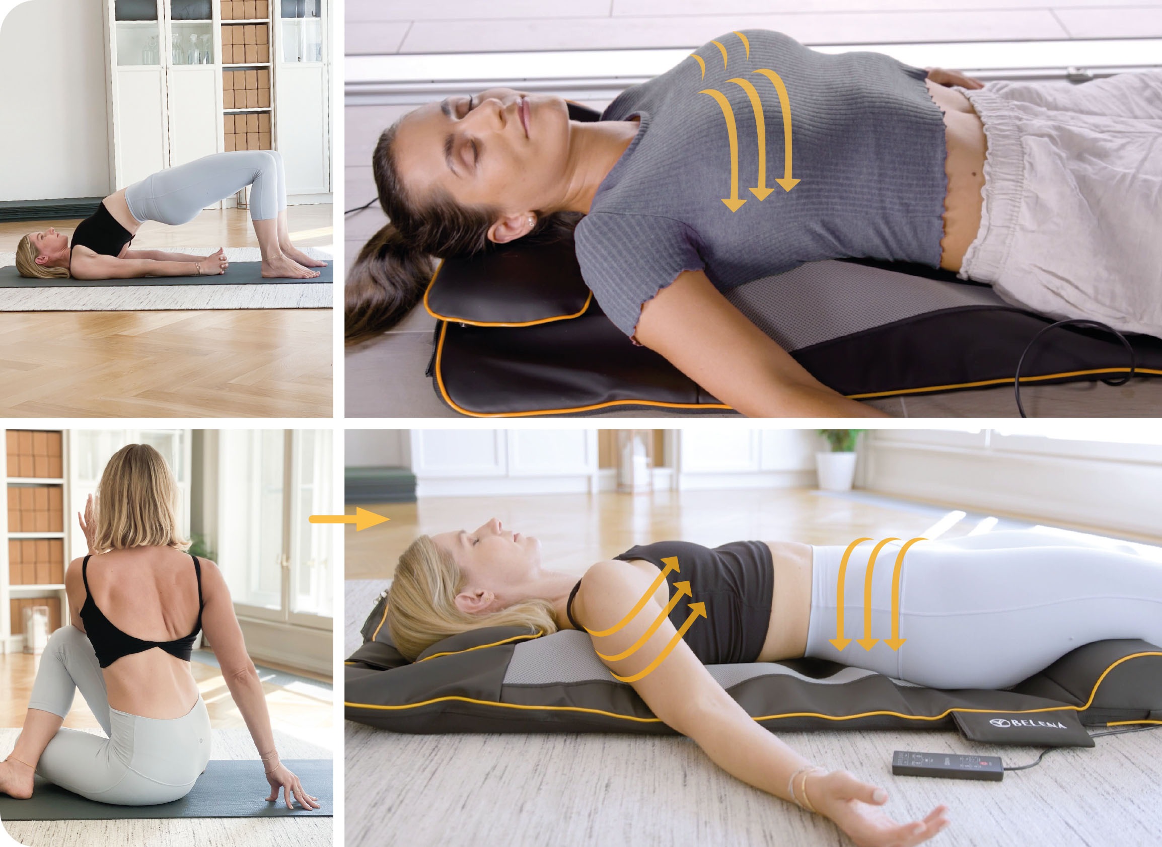 MediaShop Massagematte »Belena AirStretch«, Komfortabel & individuell dank 3 Intensitätsstufen