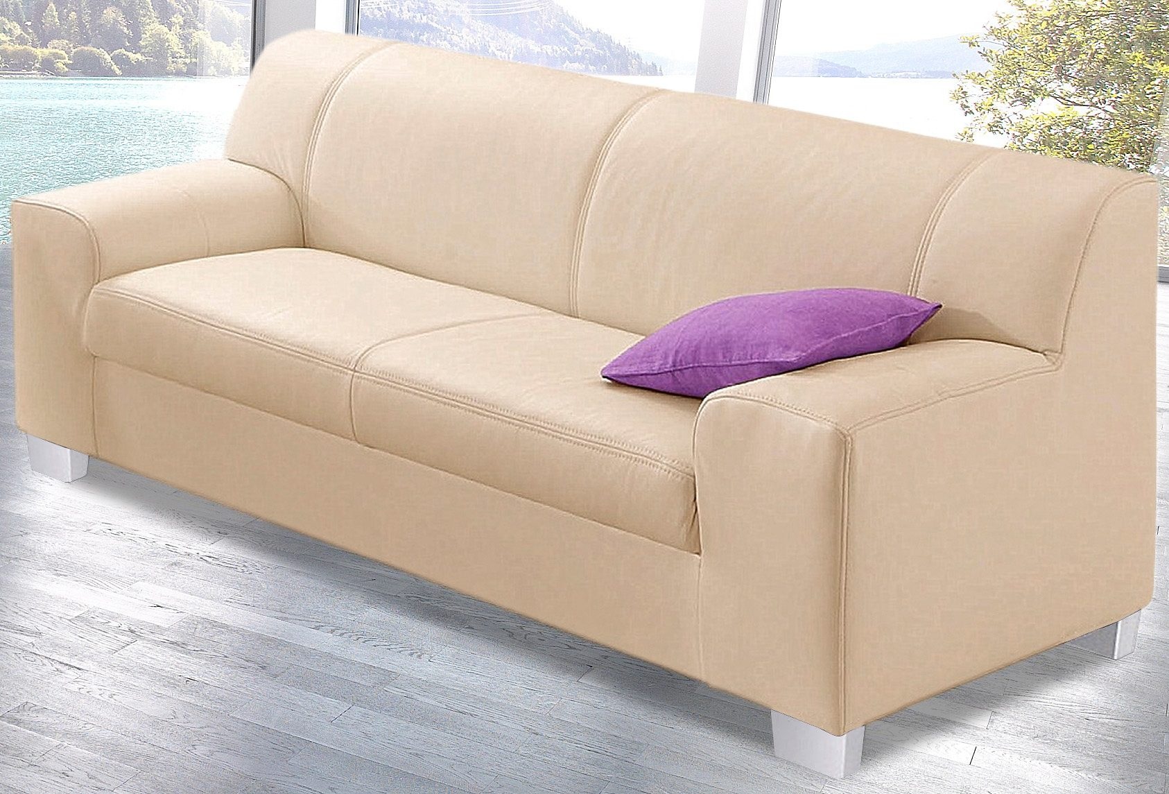 DOMO collection 3-Sitzer »Amando zeitlos und modern, komfortabel,«, in vielen Bezugsvarianten, auch in Leder