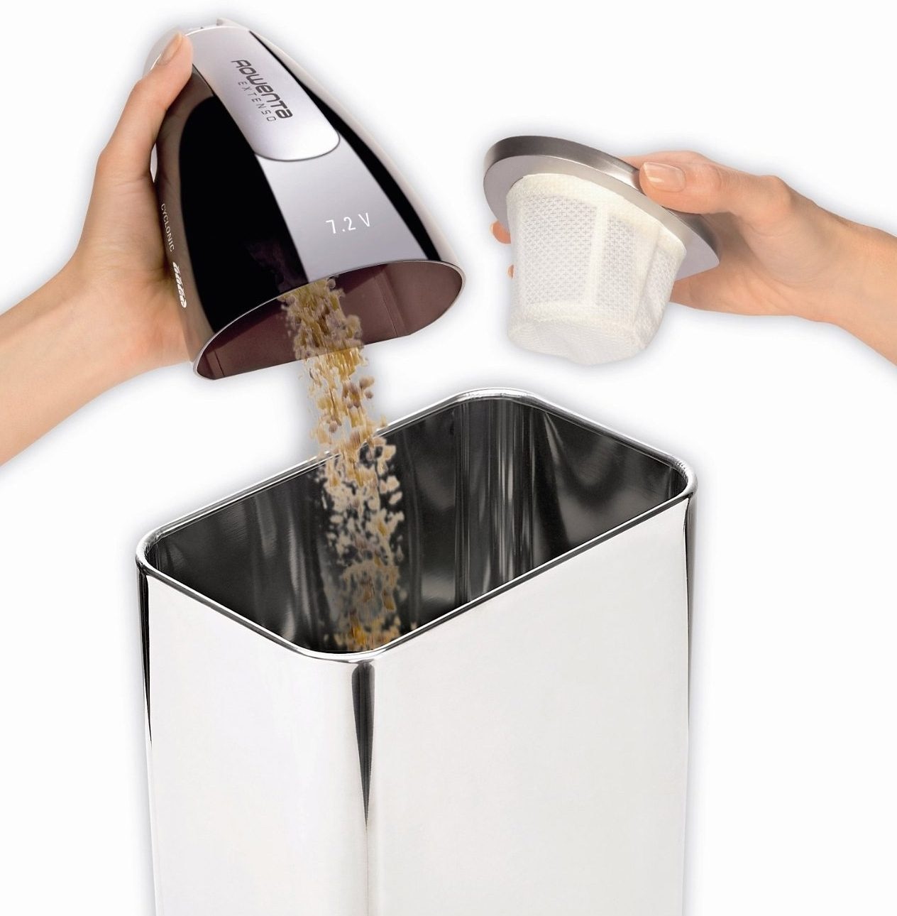 Rowenta Akku-Handstaubsauger »Extenso Cyclonic, kabellos, 7,2 V, 350 ml Behälterkapazität,«, integrierte Teleskopfugendüse, Betriebszeit 16 Min., AC4769