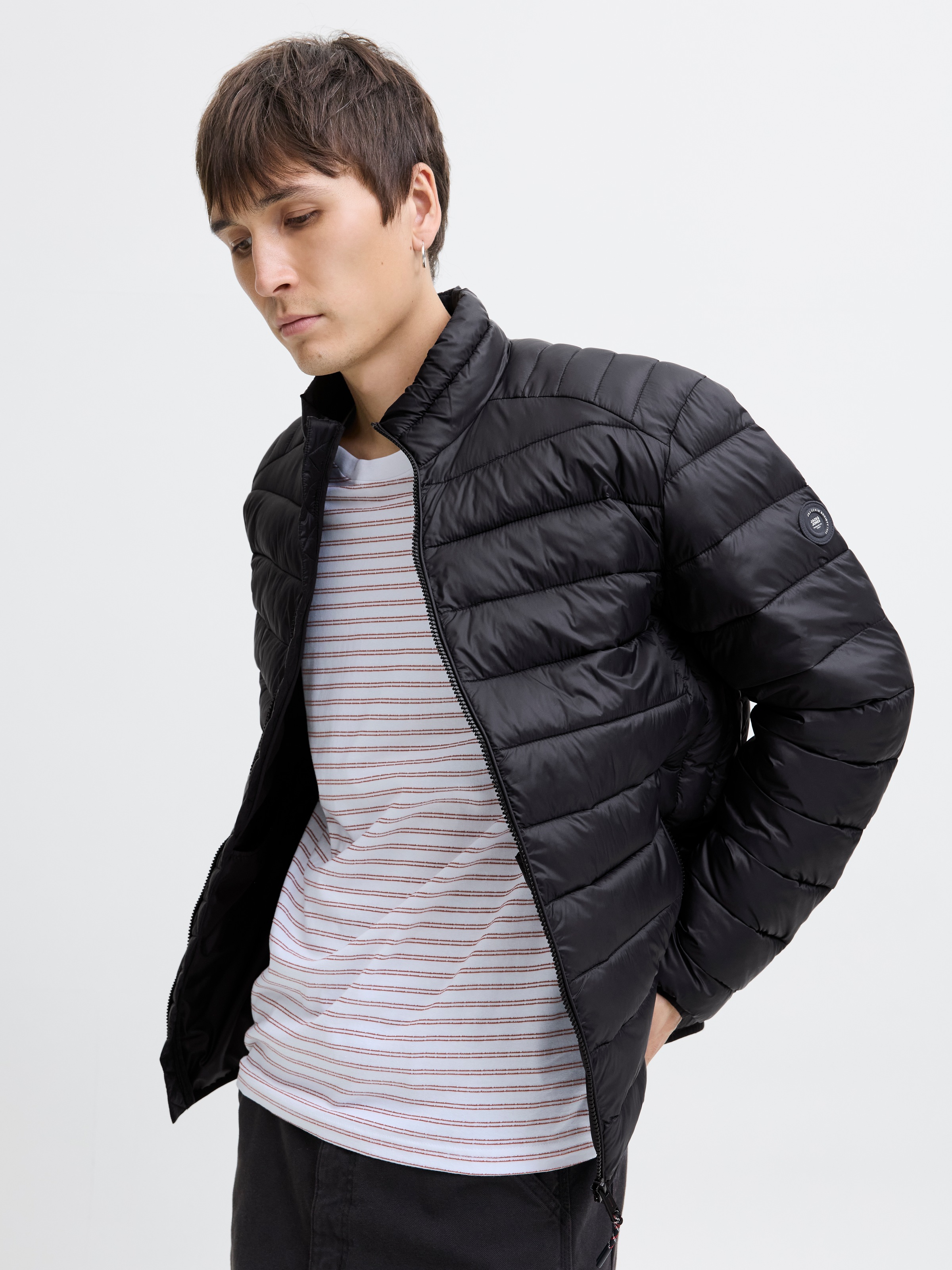 Jack & Jones Steppjacke »JJEBRADLEY LIGHT PUFFER COLLAR NOOS« ohne Kapuze