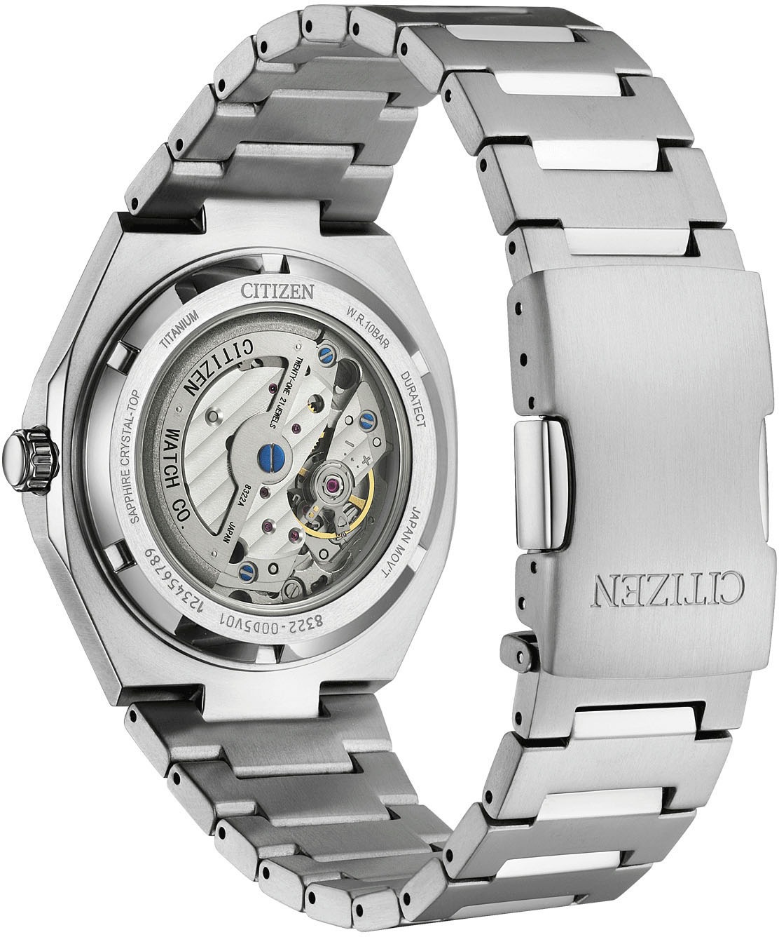 Citizen Automatikuhr »Super Titanium Zenshin 60« Armbanduhr, Herren, Mechanische Uhr, Titan, analog, dezentrale Sekunde