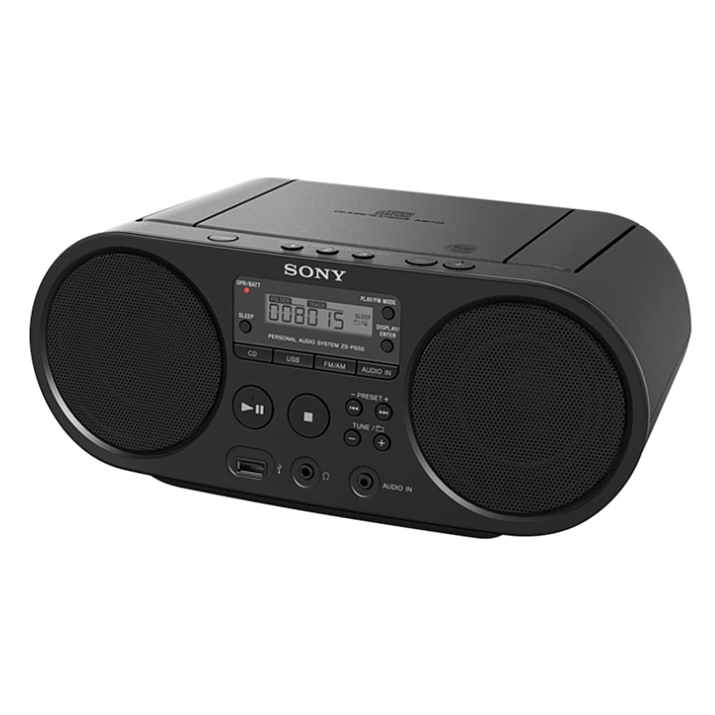 Sony Boombox »ZS-PS50«, (AM-Tuner-FM-Tuner 4 W), CD-Laufwerk, Front-USB, MP-3