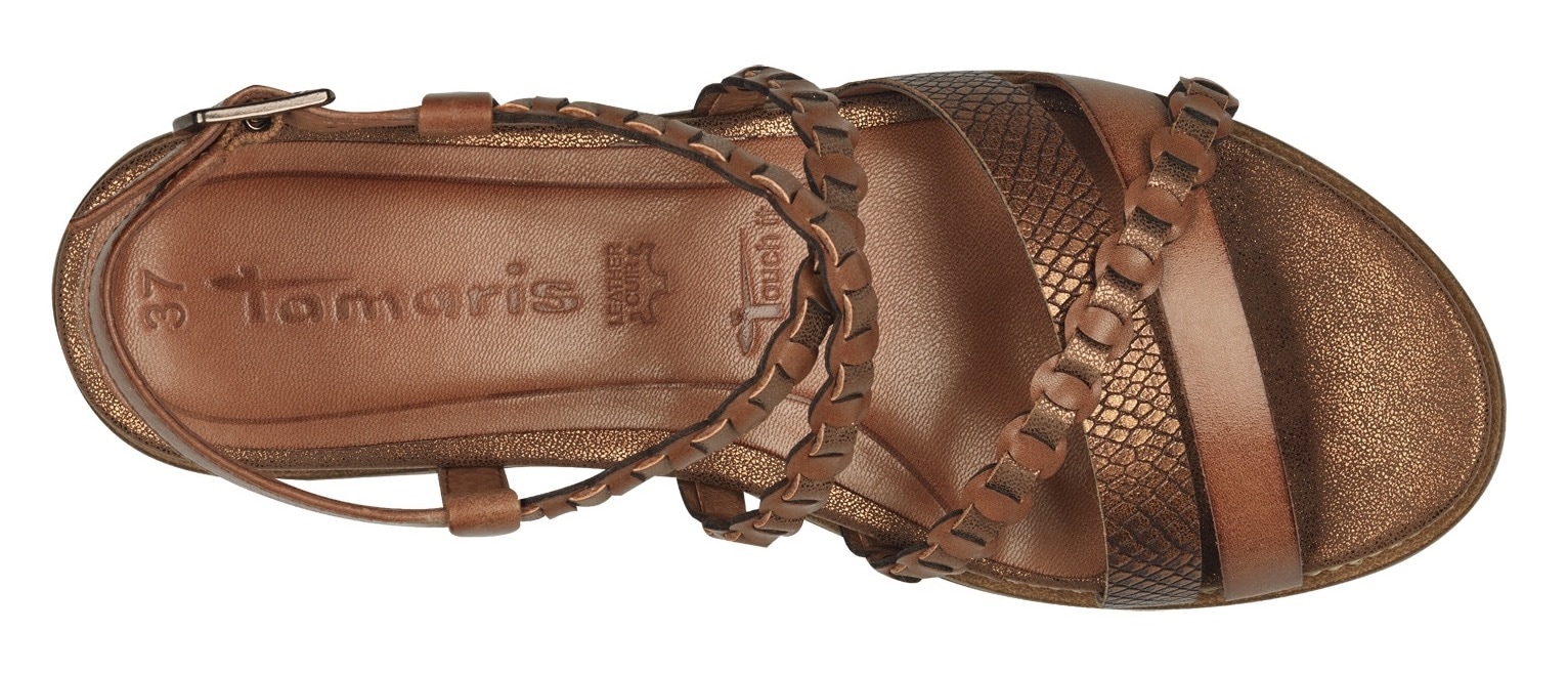 Tamaris Keilsandalette  , Riemchensandale, Sommerschuh mit verstellbarer Schnalle